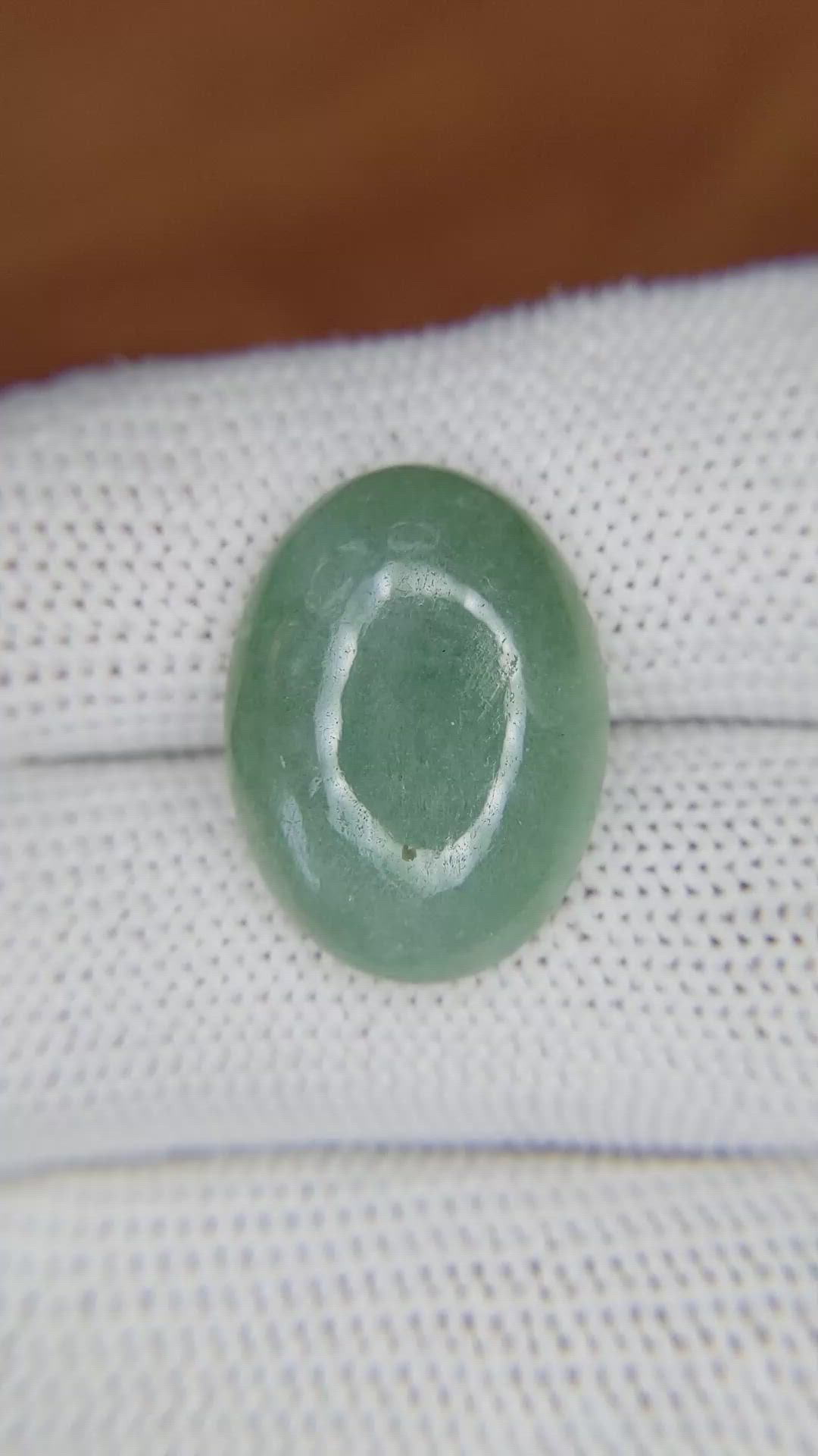 11.97 Ct. Cabochon White Opal from Burma (Myanmar) Size Video