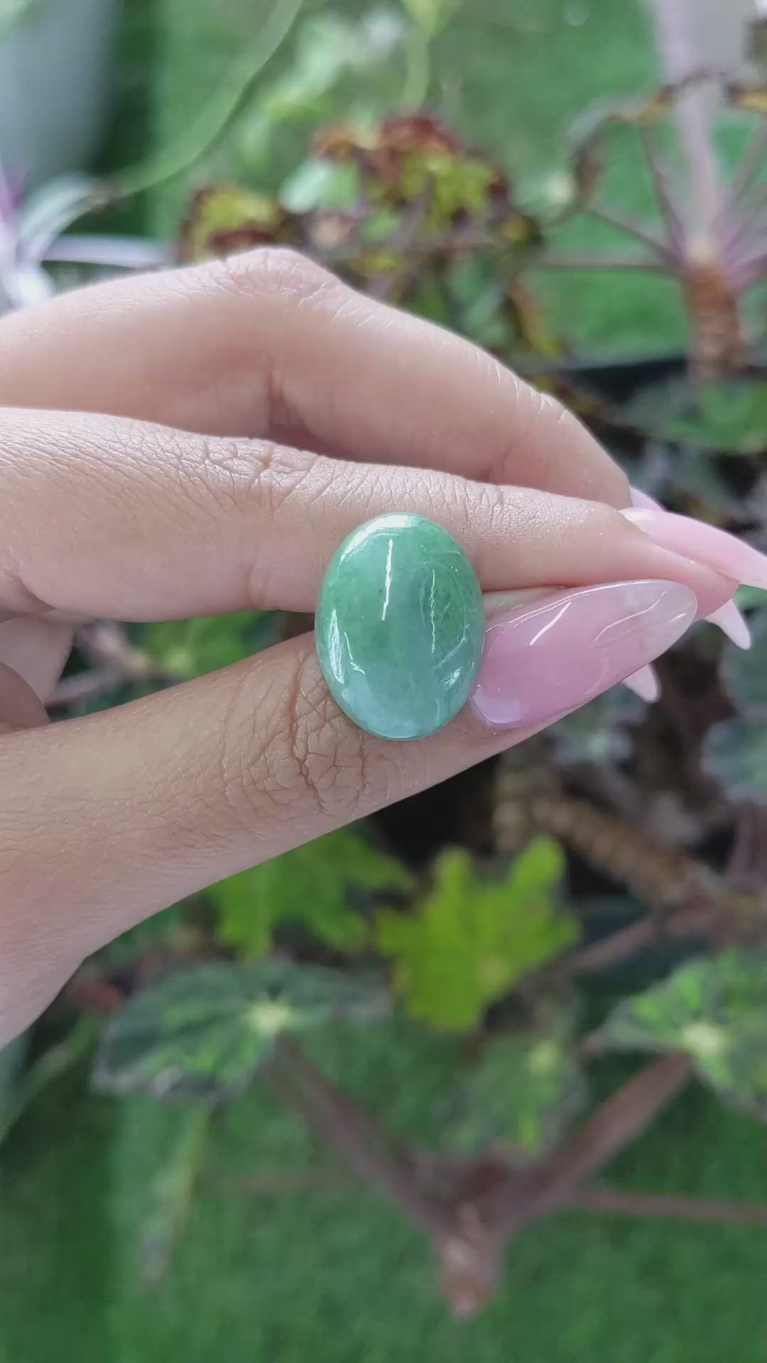 11.97 Ct. Cabochon White Opal from Burma (Myanmar) Size Video