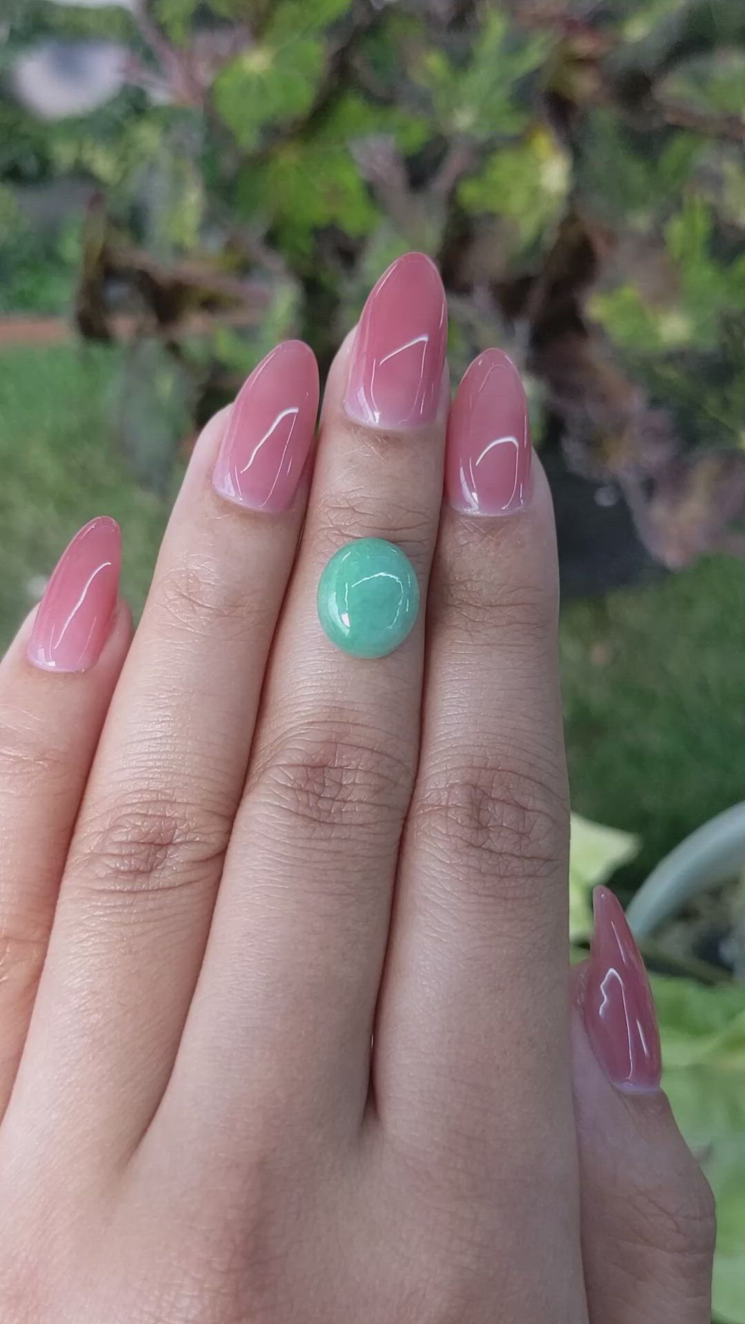 4.30 Ct. Cabochon White Opal from Burma (Myanmar) Size Video