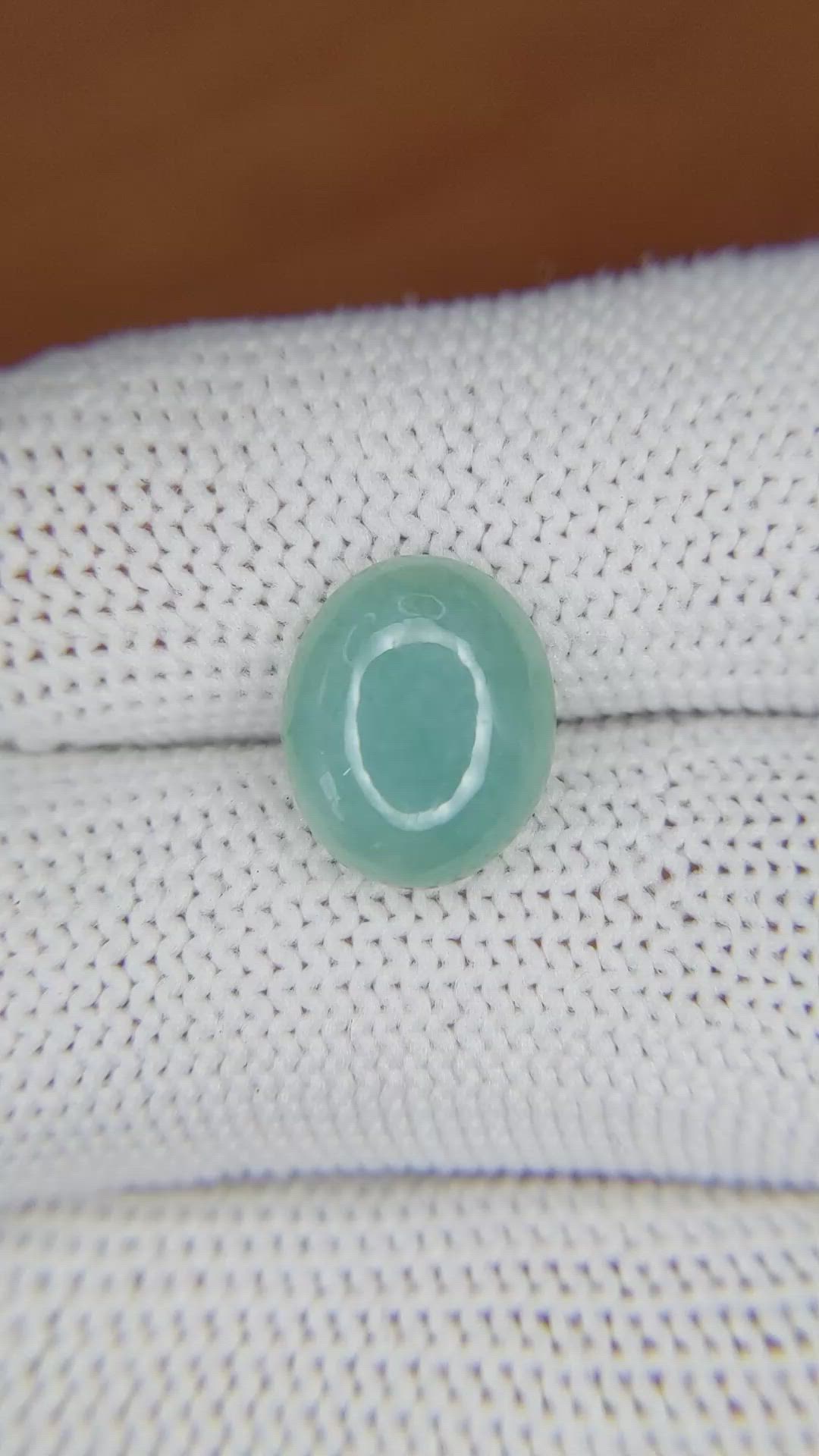 4.18 Ct. Cabochon White Opal from Burma (Myanmar) Size Video