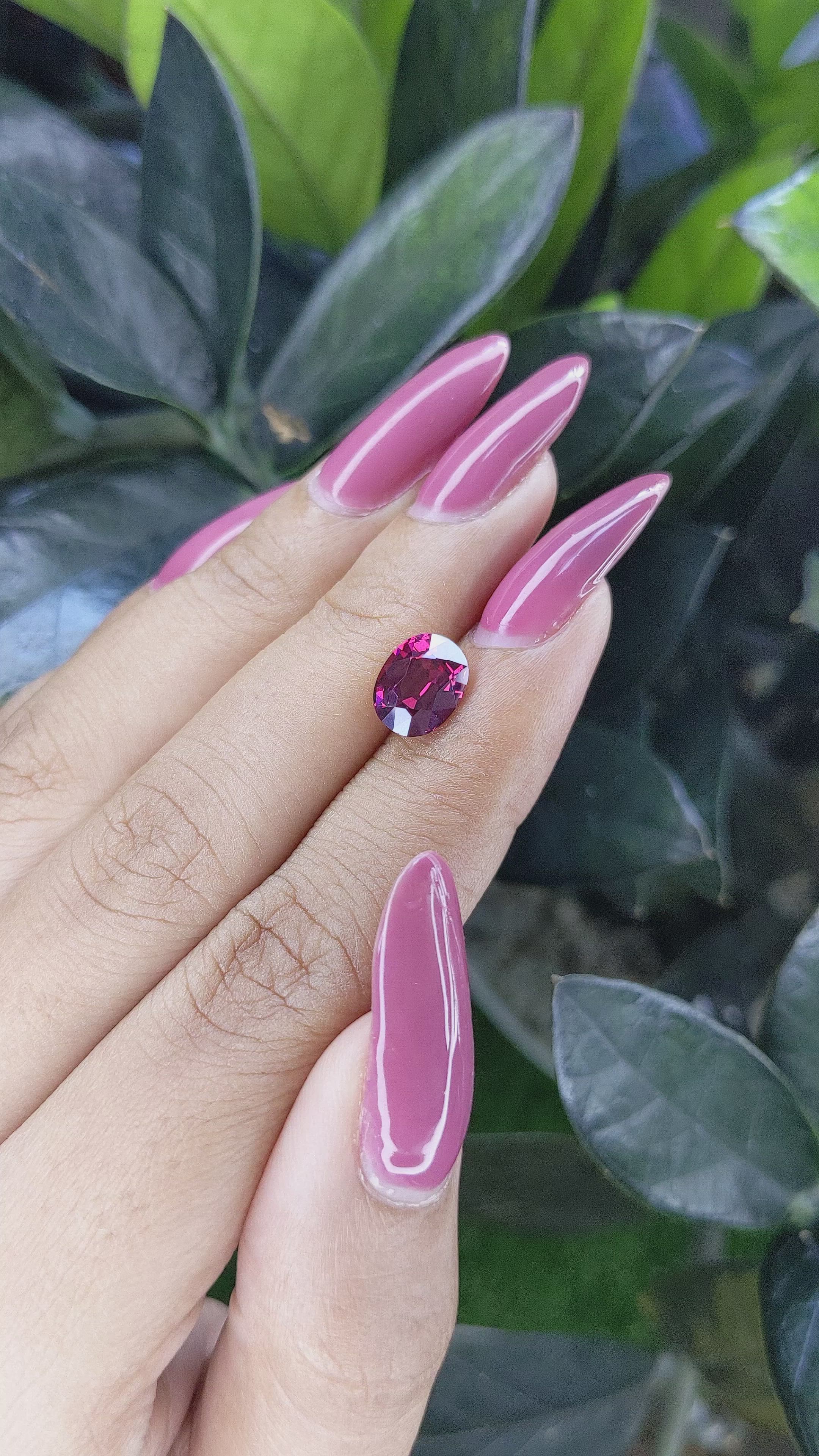 2.47 Ct. Garnet from Tanzania Size Video