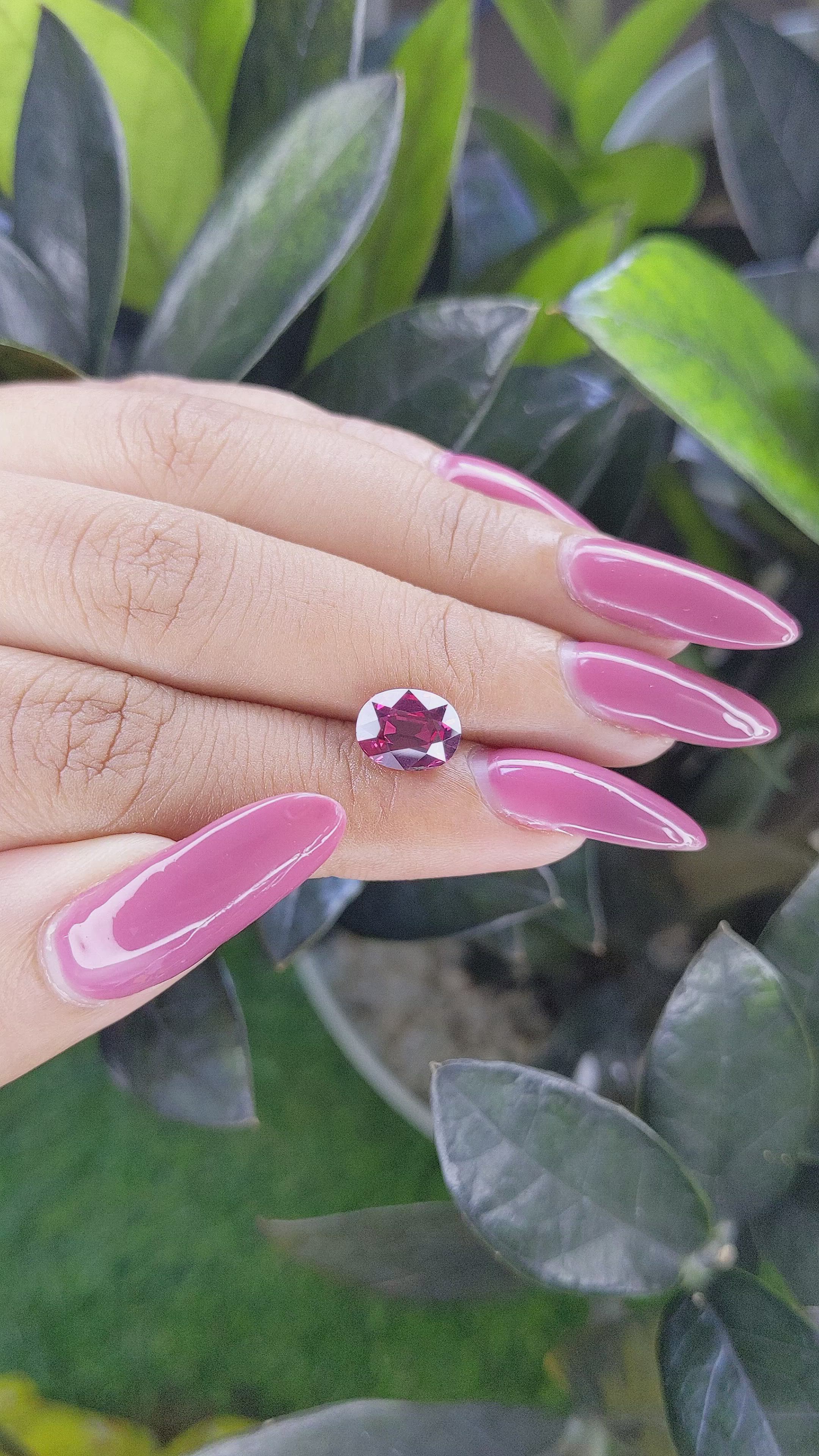 2.47 Ct. Garnet from Tanzania Size Video