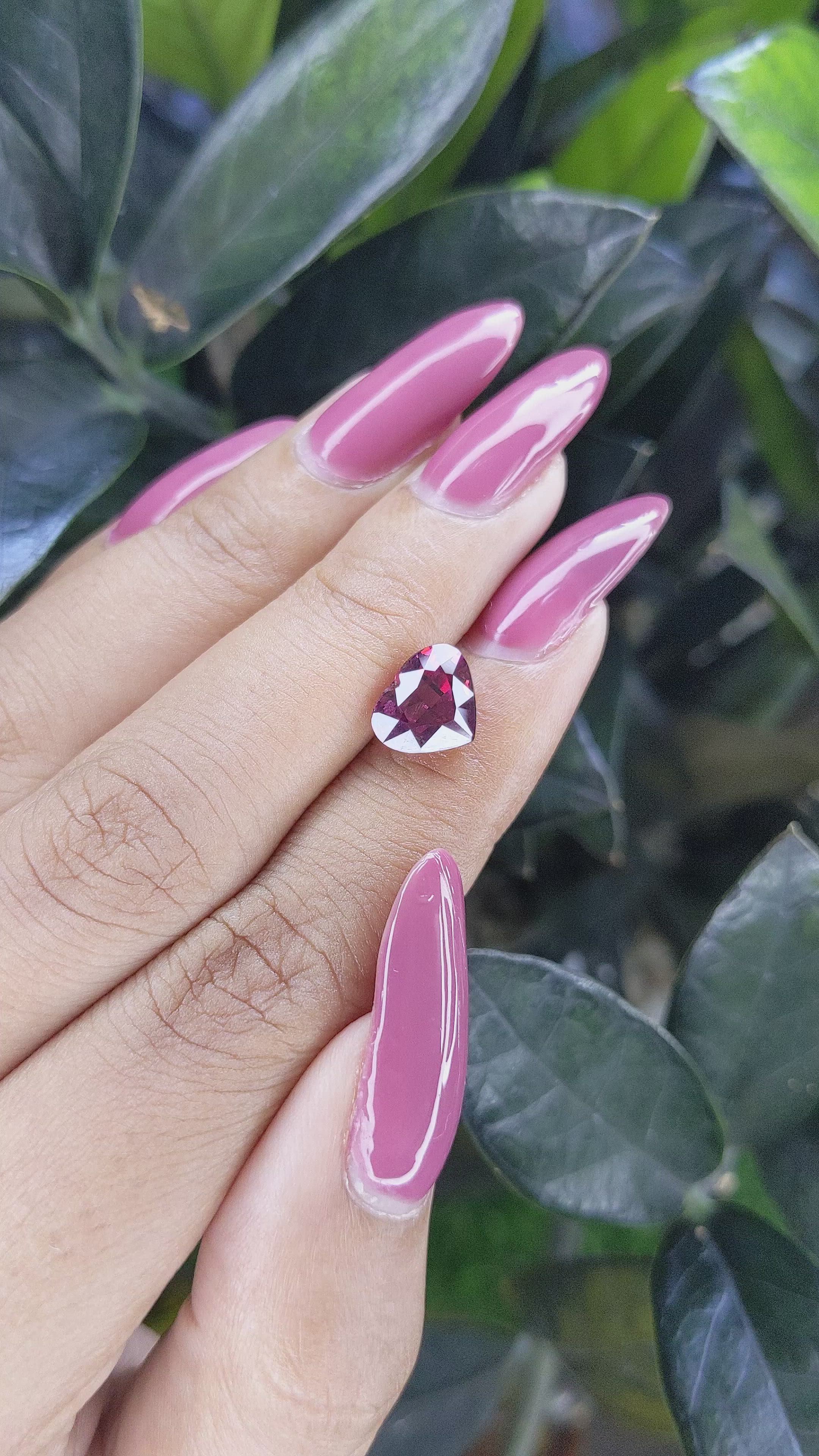 2.85 Ct. Garnet from Tanzania Size Video