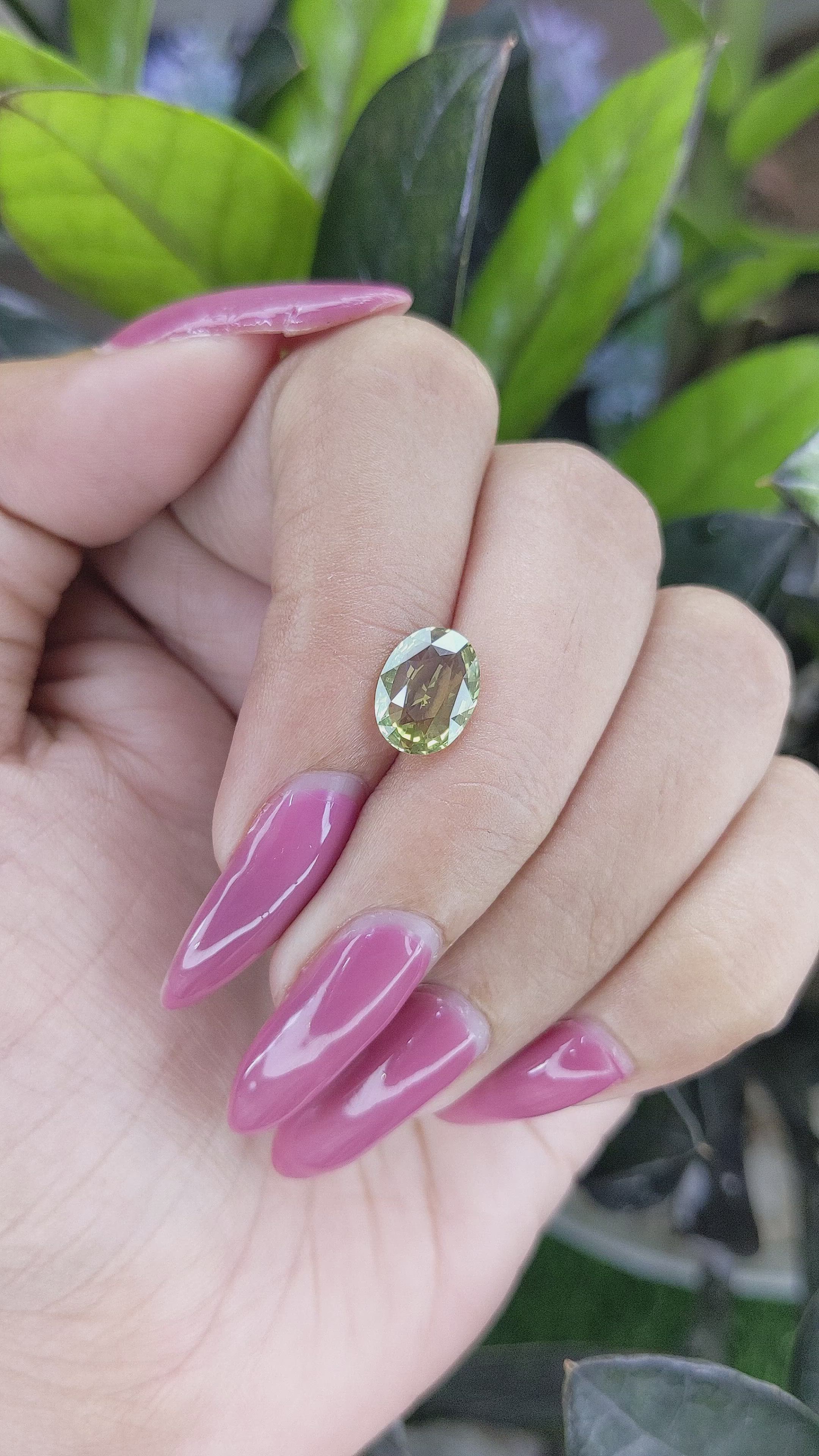 2.10 Ct. Chrysoberyl from Madagascar Size Video