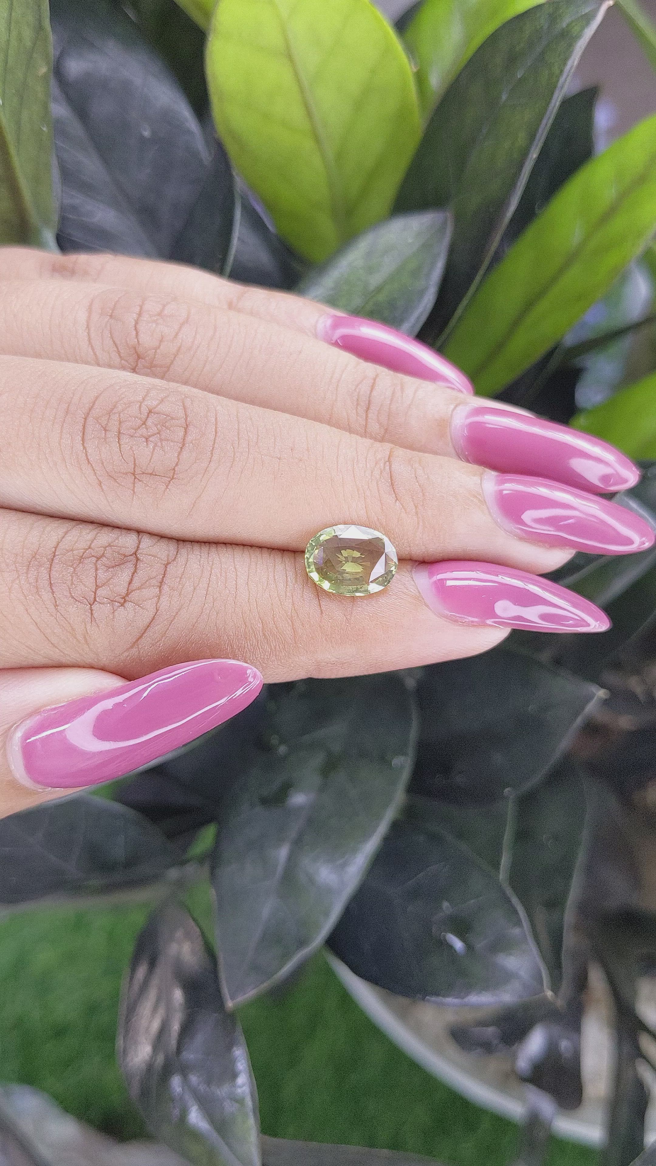 2.10 Ct. Chrysoberyl from Madagascar Size Video