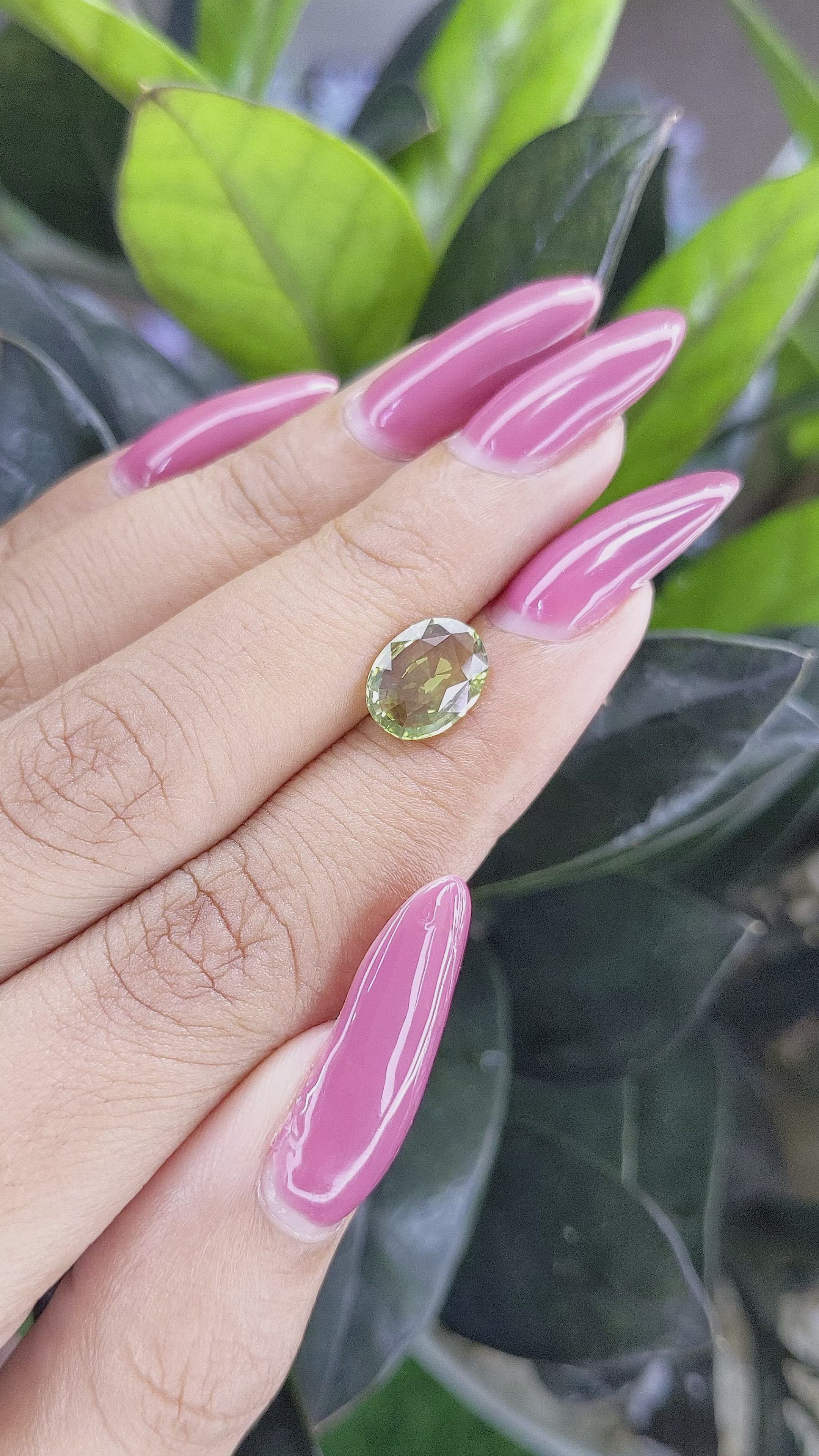 2.10 Ct. Chrysoberyl from Madagascar Size Video