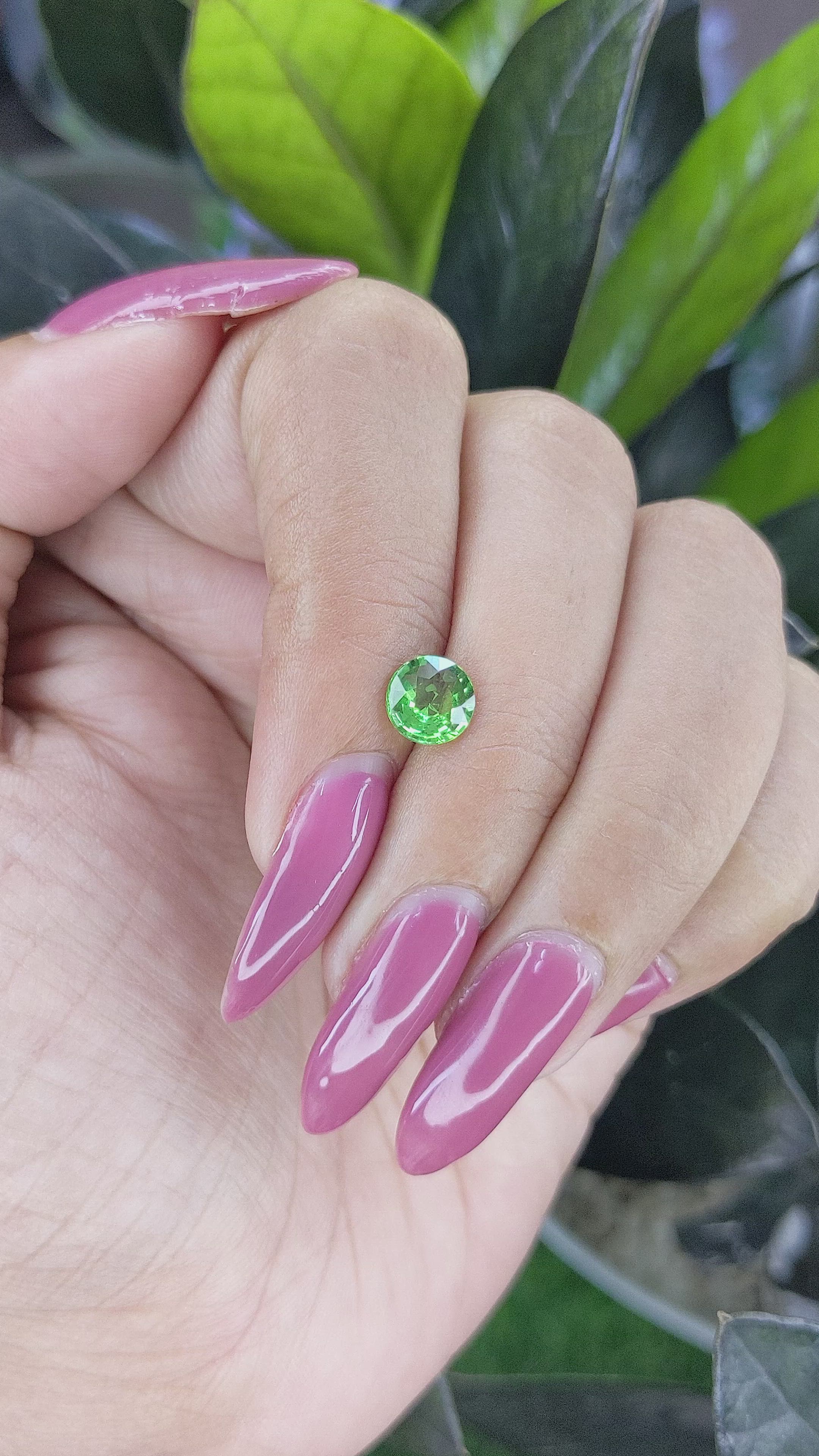 1.05 Ct. Tsavorite Garnet from Kenya Size Video