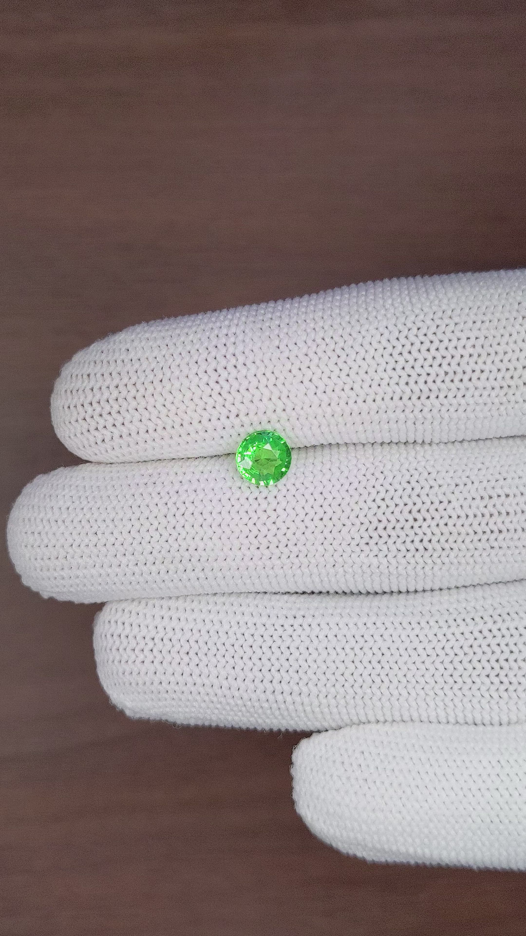 1.05 Ct. Tsavorite Garnet from Kenya Size Video