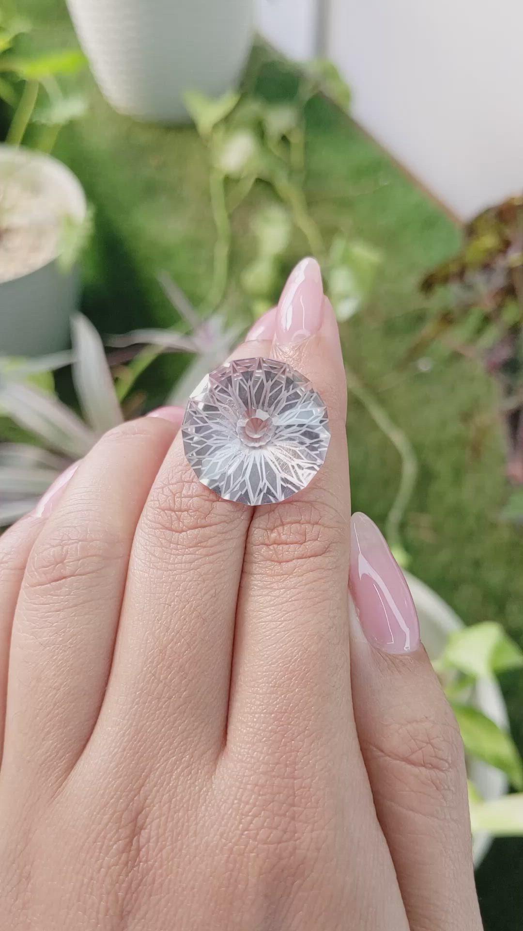 26.96 Ct. Rose Quartz from Ceylon (Sri Lanka) Size Video