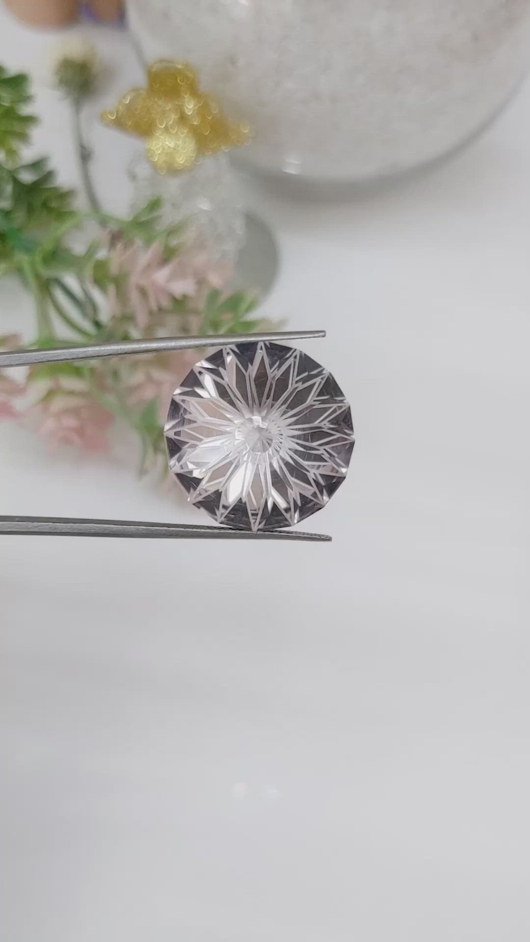 26.96 Ct. Rose Quartz from Ceylon (Sri Lanka) Size Video