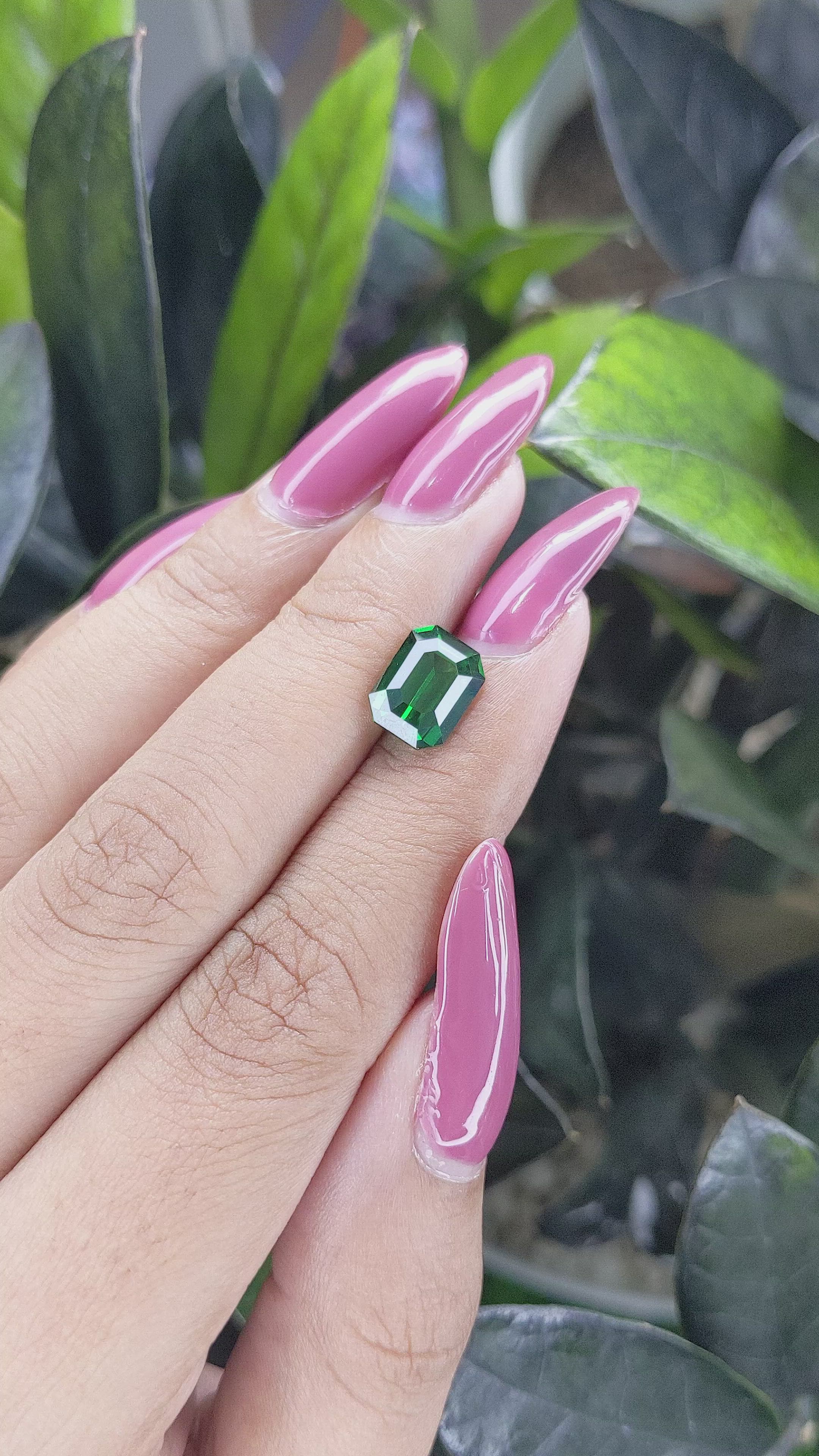 3.04 Ct. Tsavorite Garnet from East Africa Size Video