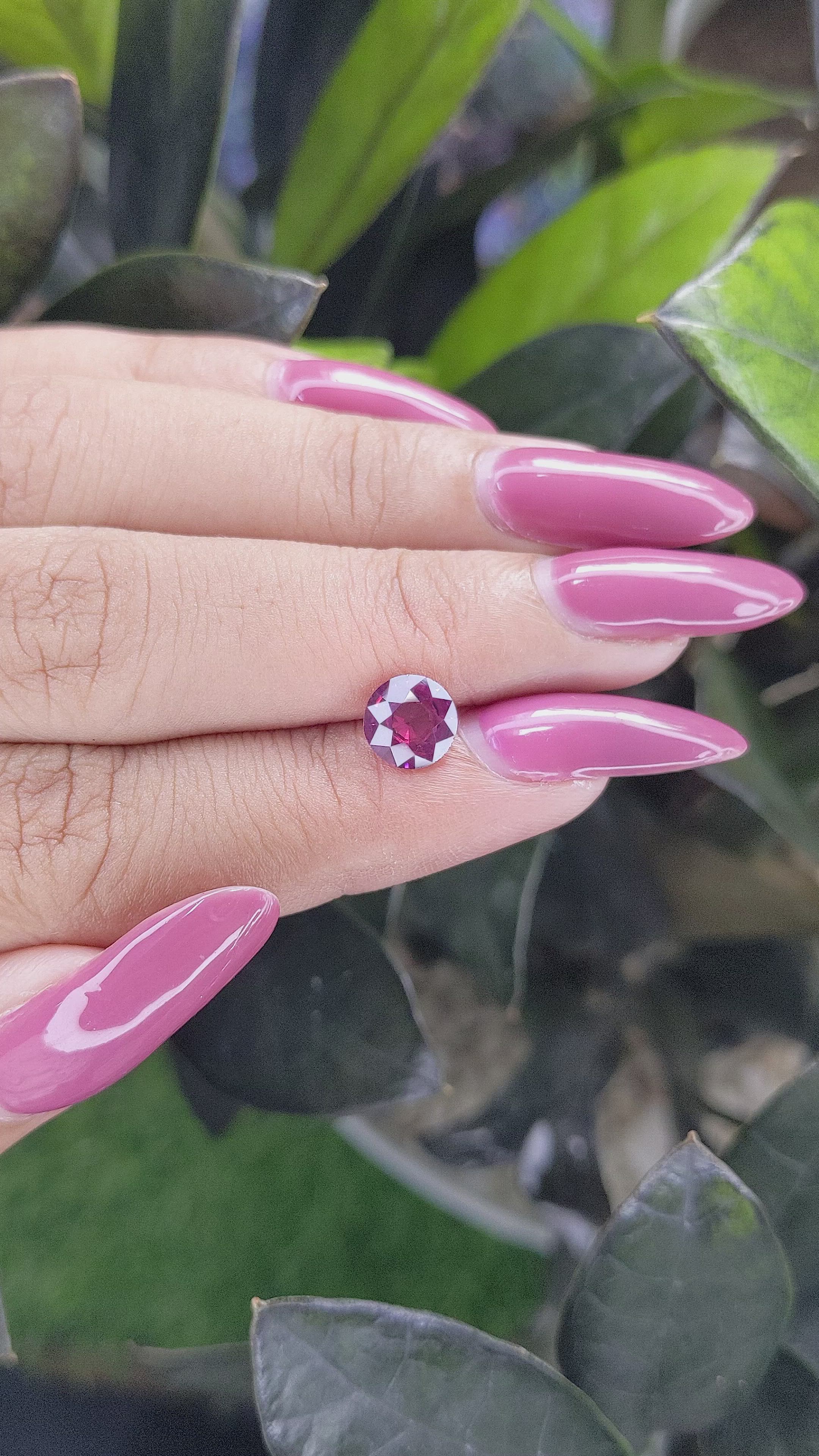 1.38 Ct. Garnet from South Africa Size Video