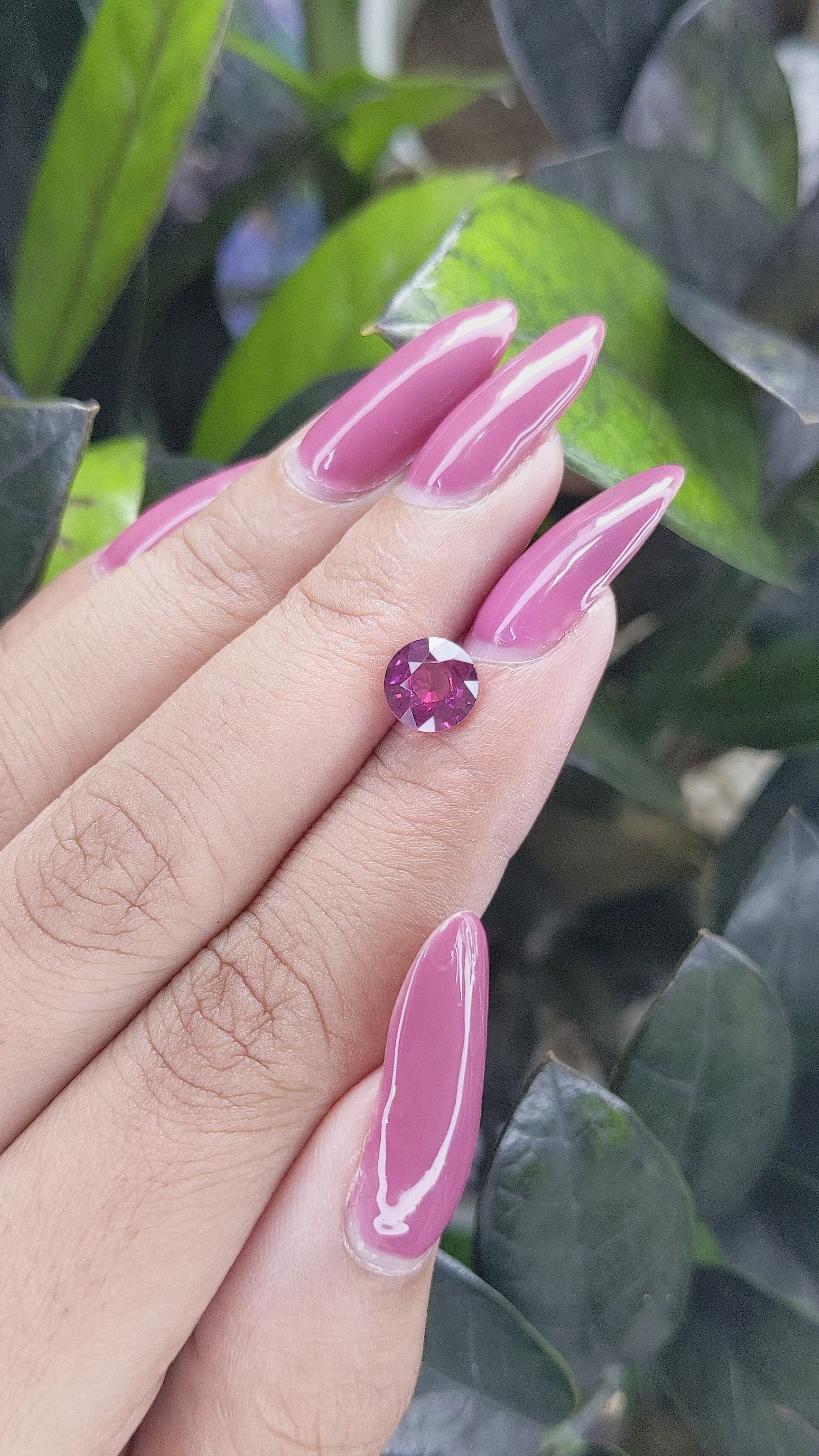 1.38 Ct. Garnet from South Africa Size Video