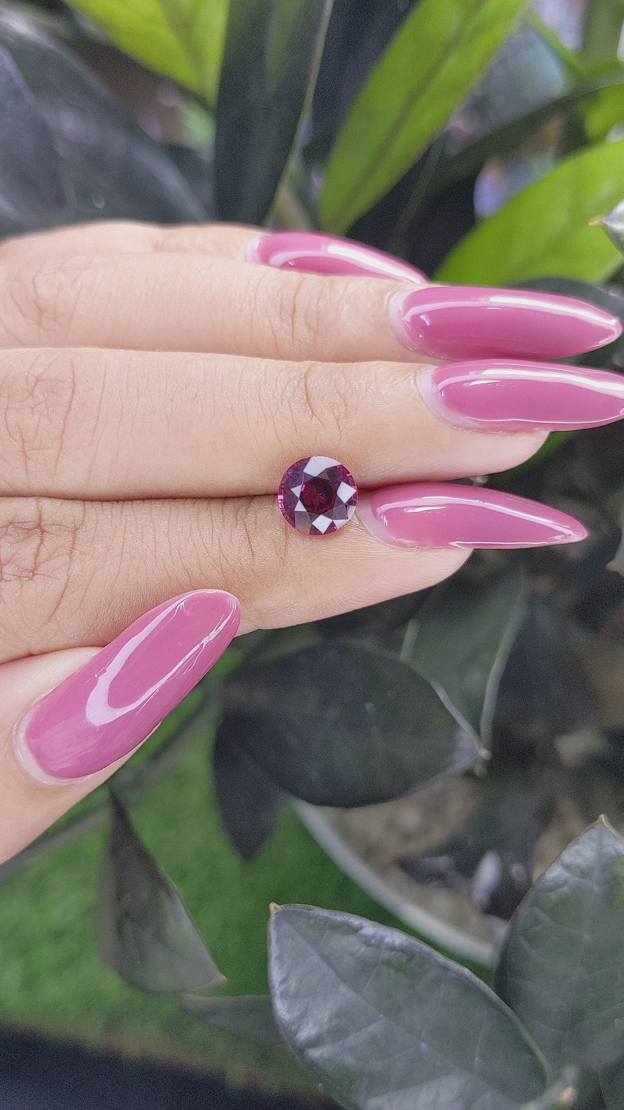 1.90 Ct. Garnet from South Africa Size Video