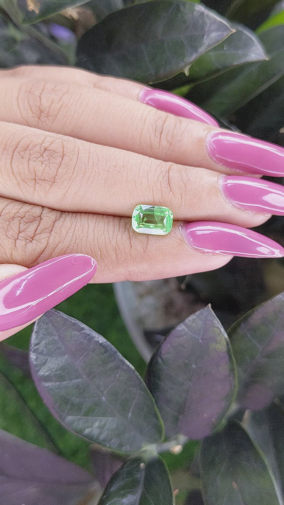 1.56 Ct. Tsavorite Garnet from Tanzania Size Video