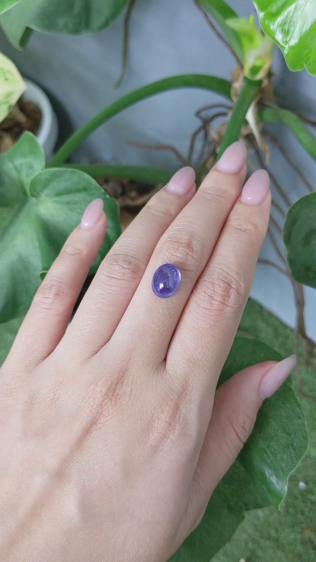 5.65 Ct. Cabochon Tanzanite from Tanzania Size Video