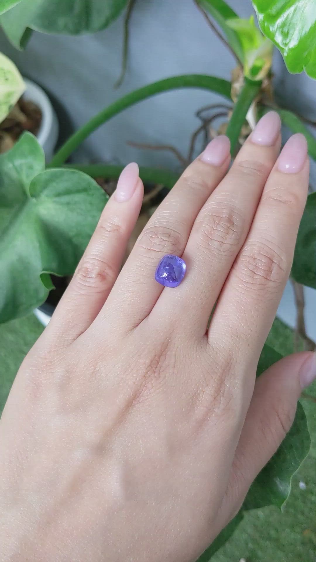 4.93 Ct. Cabochon Tanzanite from Tanzania Size Video