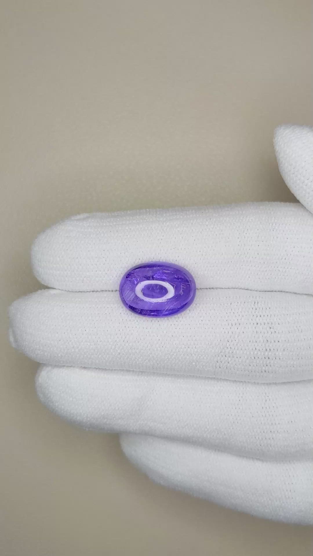 7.66 Ct. Cabochon Tanzanite from Tanzania Size Video