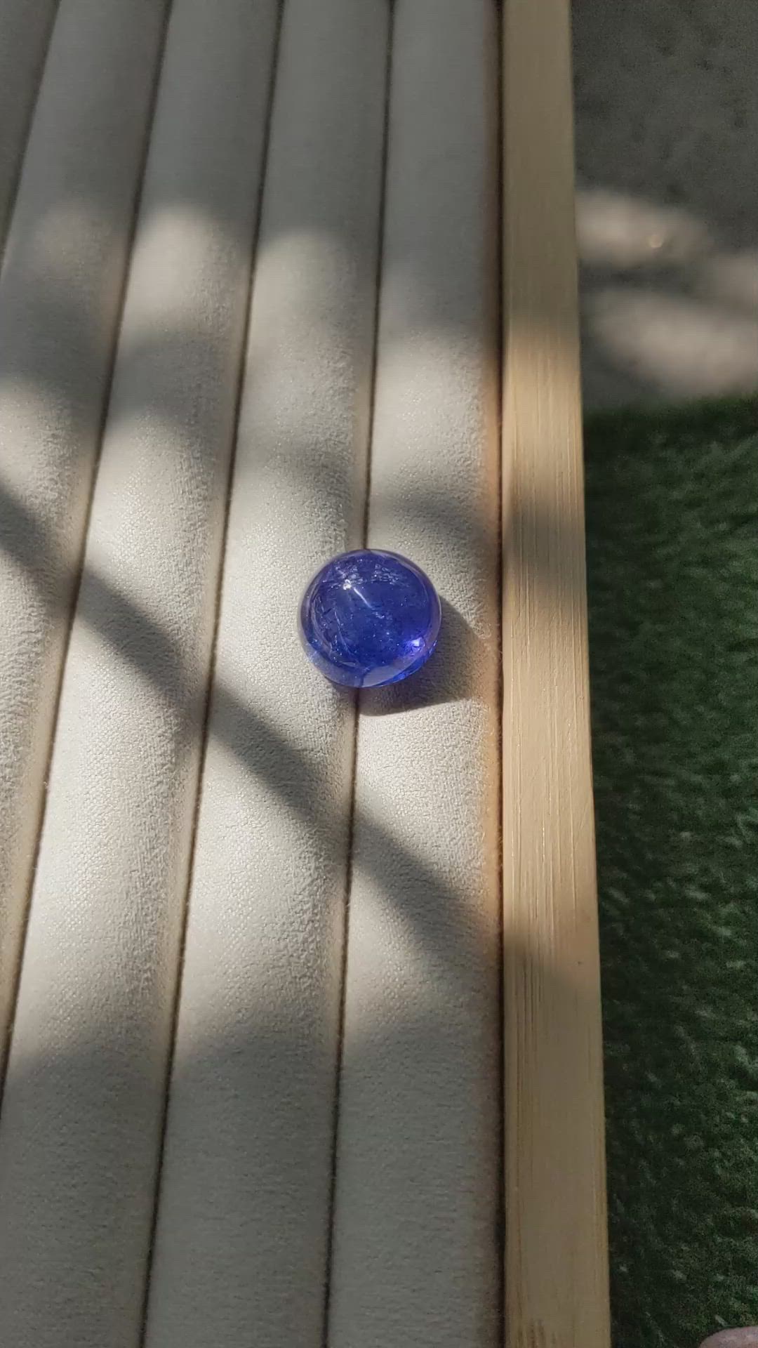 23.23 Ct. Cabochon Tanzanite from Tanzania Size Video