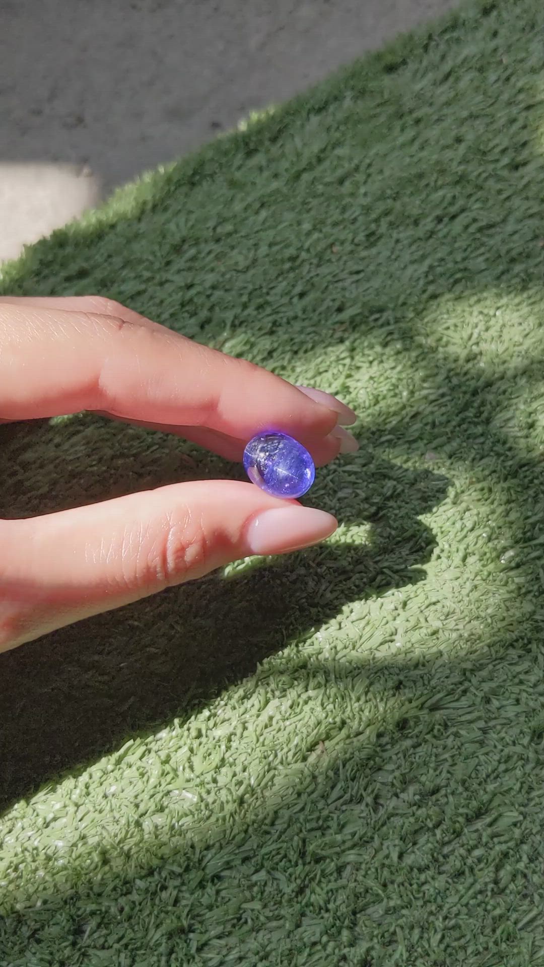 11.54 Ct. Cabochon Tanzanite from Tanzania Size Video