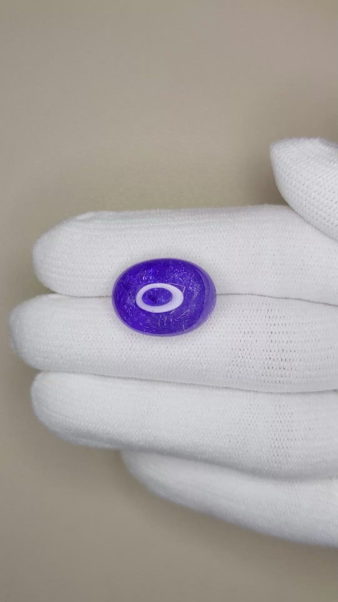 16.51 Ct. Cabochon Tanzanite from Tanzania Size Video