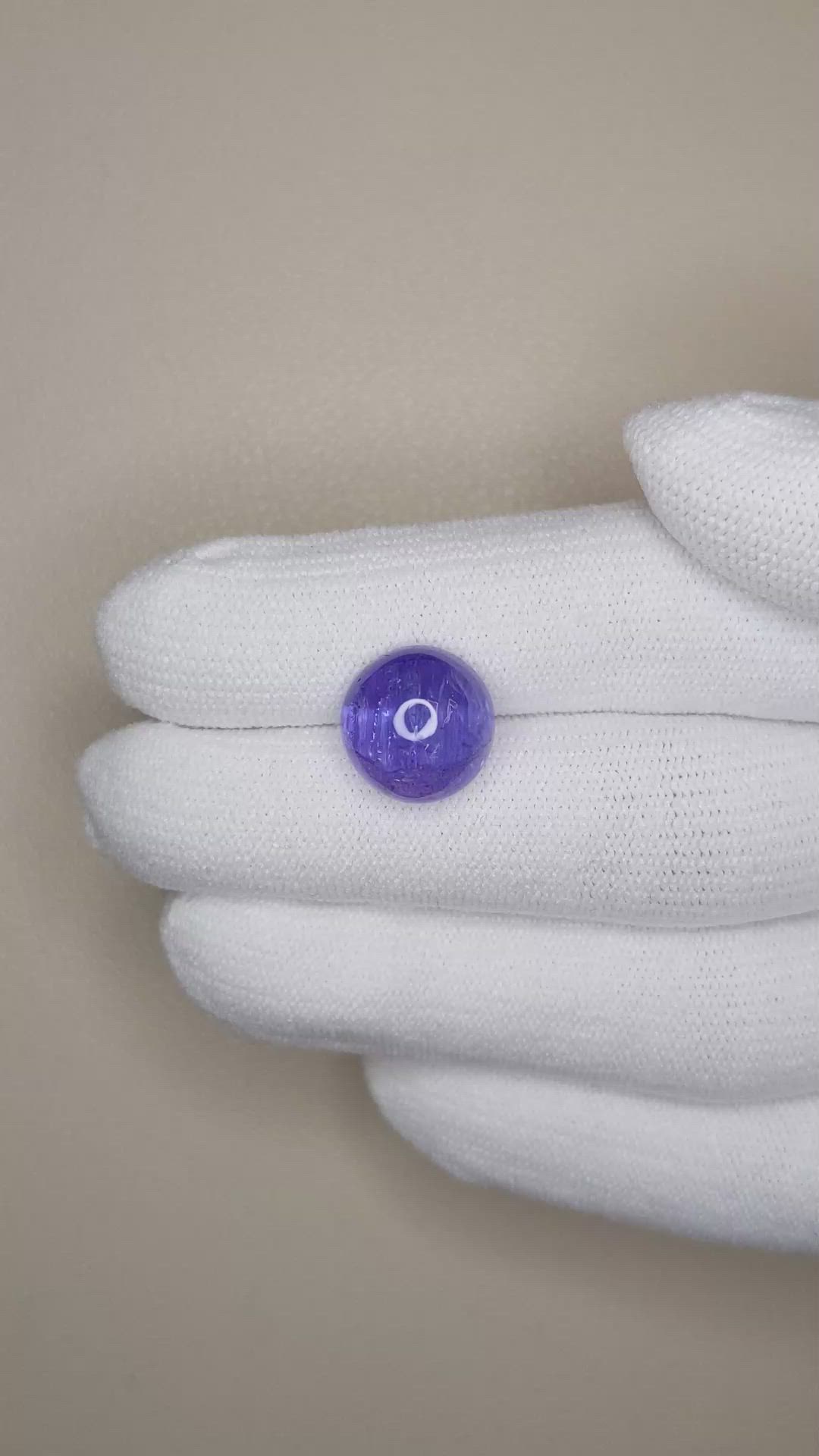 8.24 Ct. Cabochon Tanzanite from Tanzania Size Video