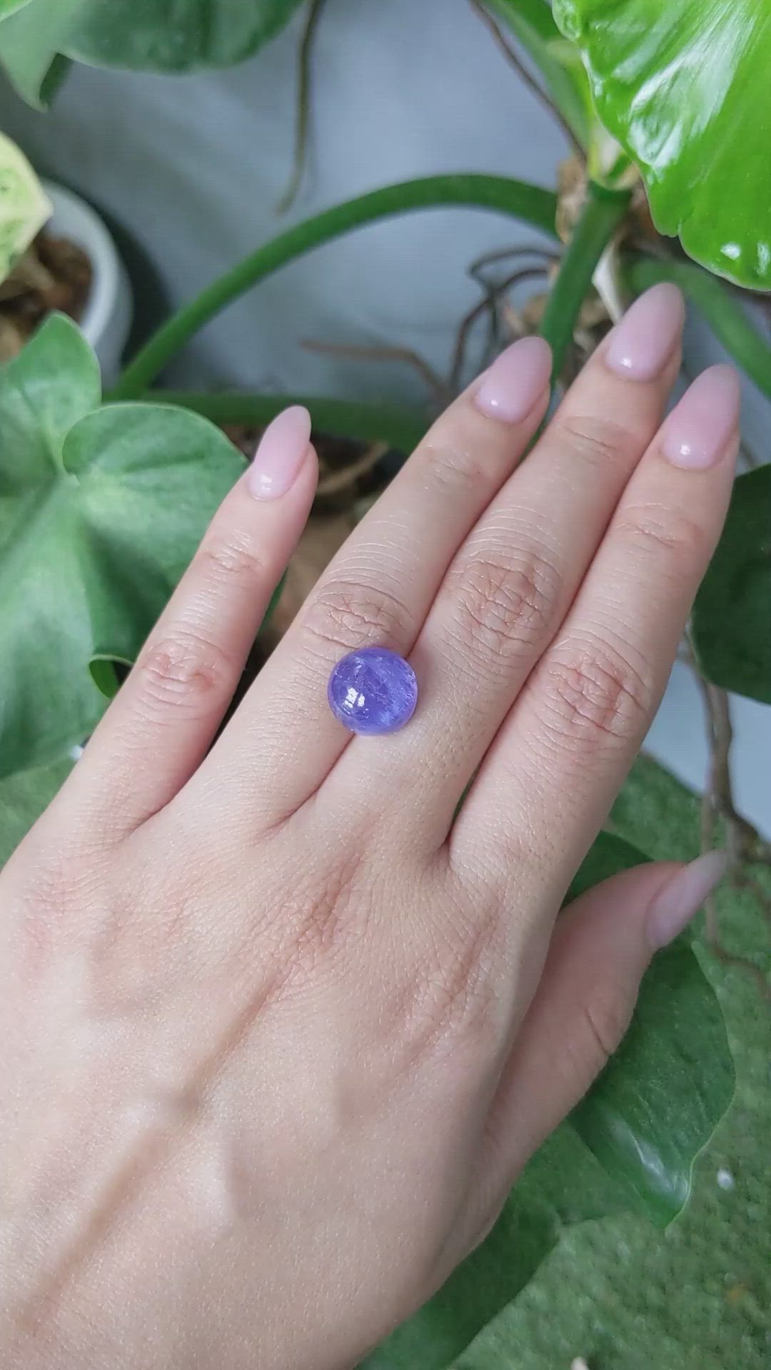 8.24 Ct. Cabochon Tanzanite from Tanzania Size Video