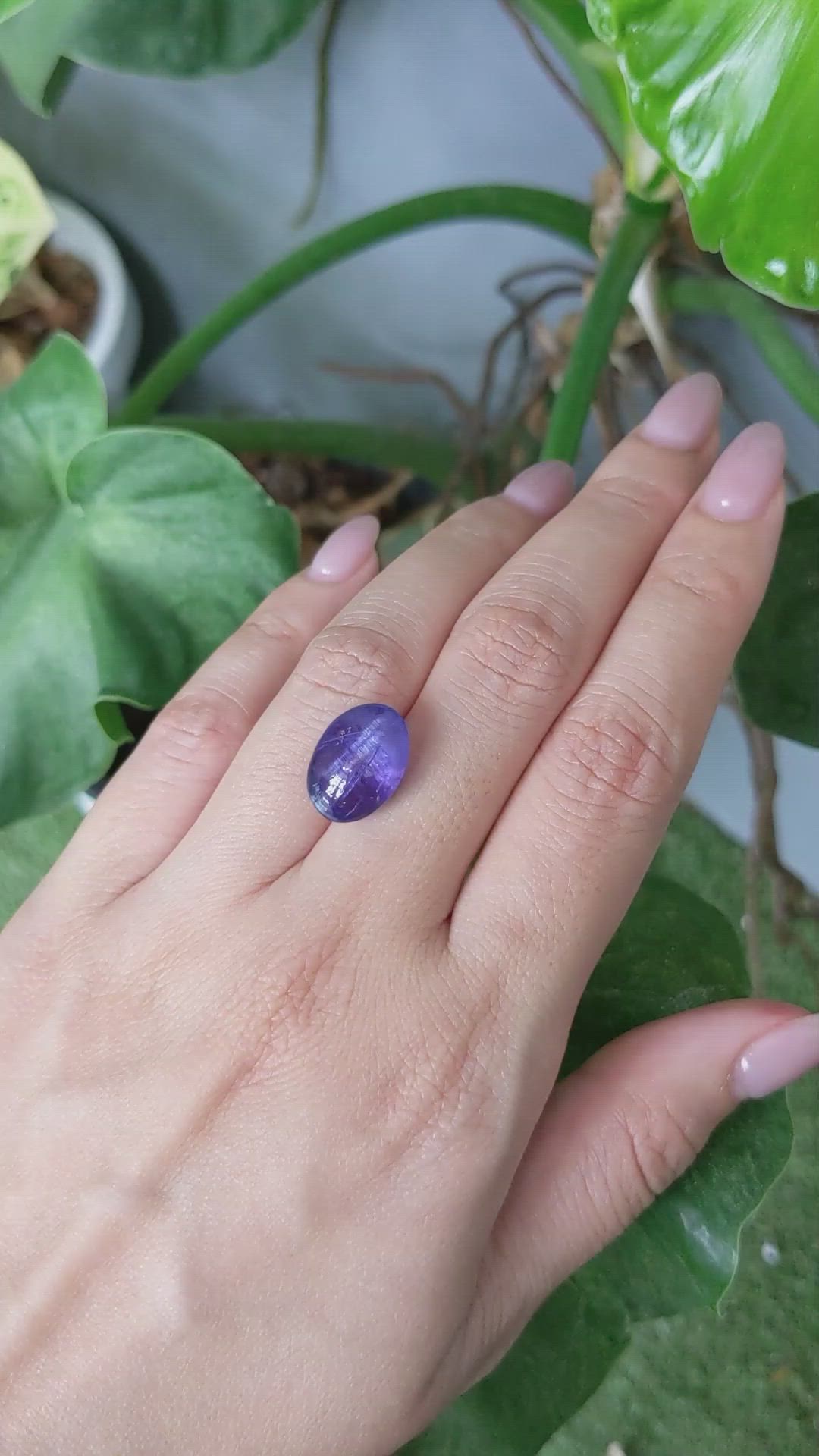 11.45 Ct. Cabochon Tanzanite from Tanzania Size Video
