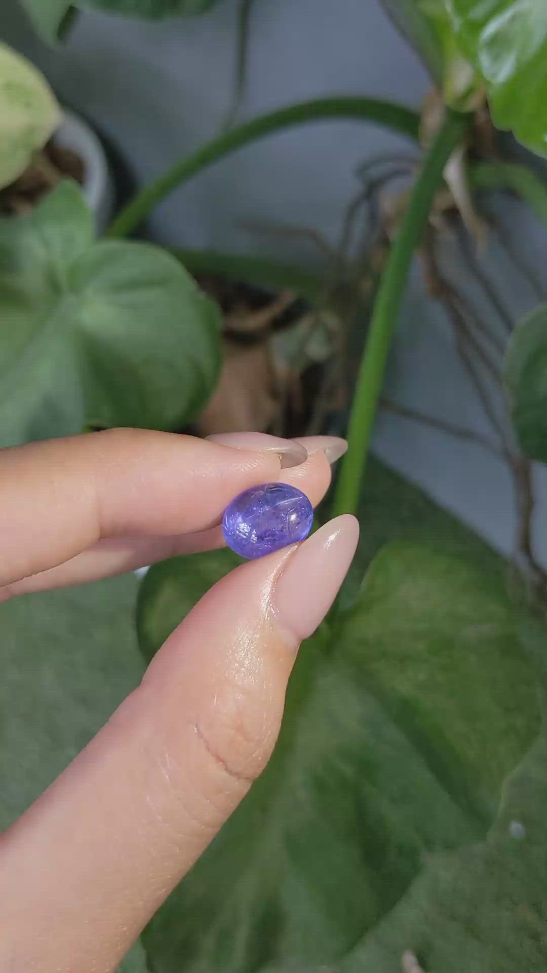 6.80 Ct. Cabochon Tanzanite from Tanzania Size Video