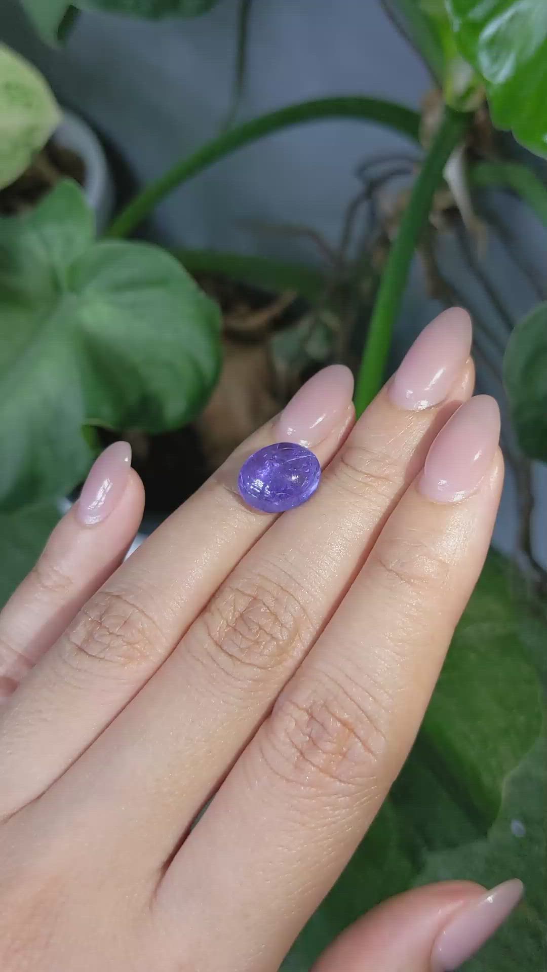 6.80 Ct. Cabochon Tanzanite from Tanzania Size Video