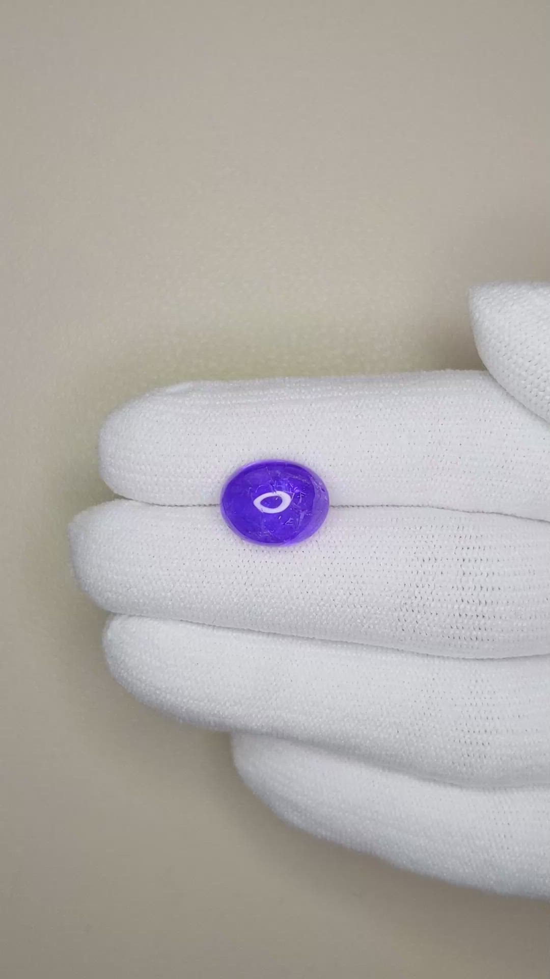 6.80 Ct. Cabochon Tanzanite from Tanzania Size Video