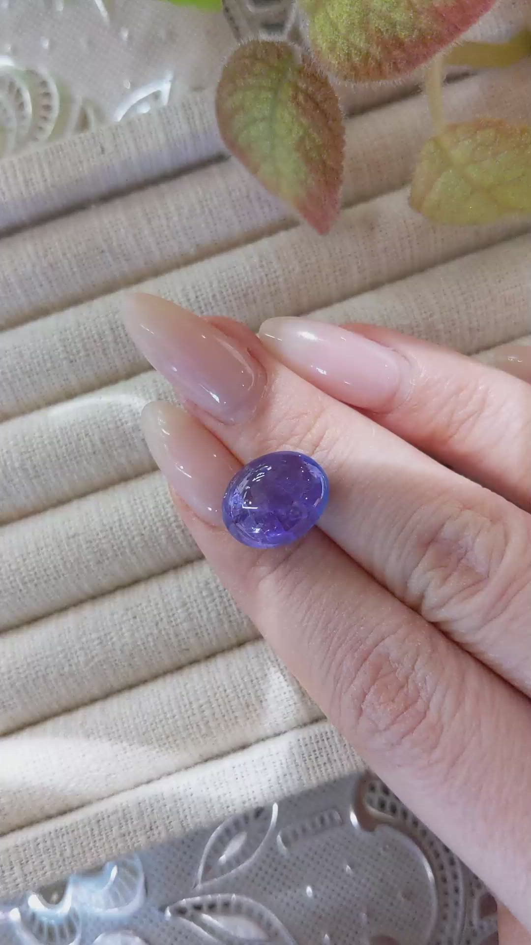 11.26 Ct. Cabochon Tanzanite from Tanzania Size Video