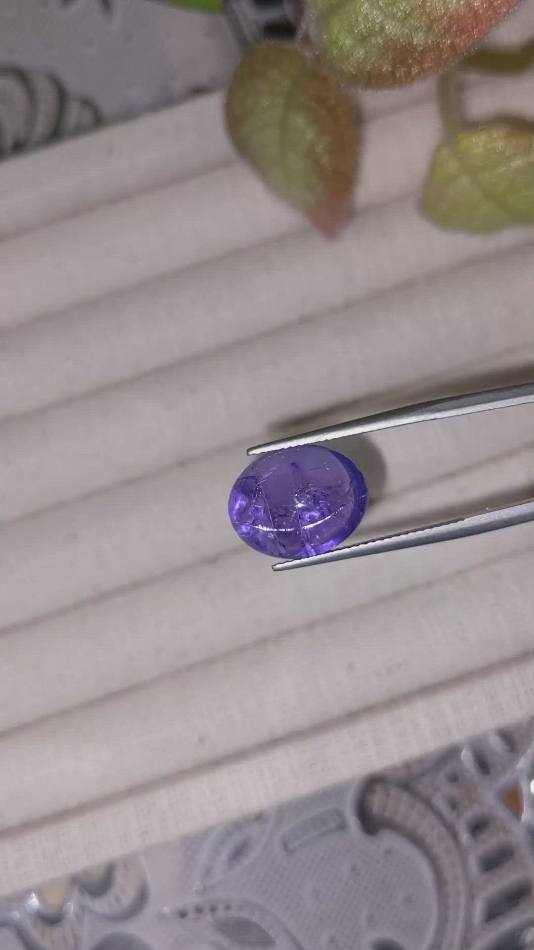 11.26 Ct. Cabochon Tanzanite from Tanzania Size Video