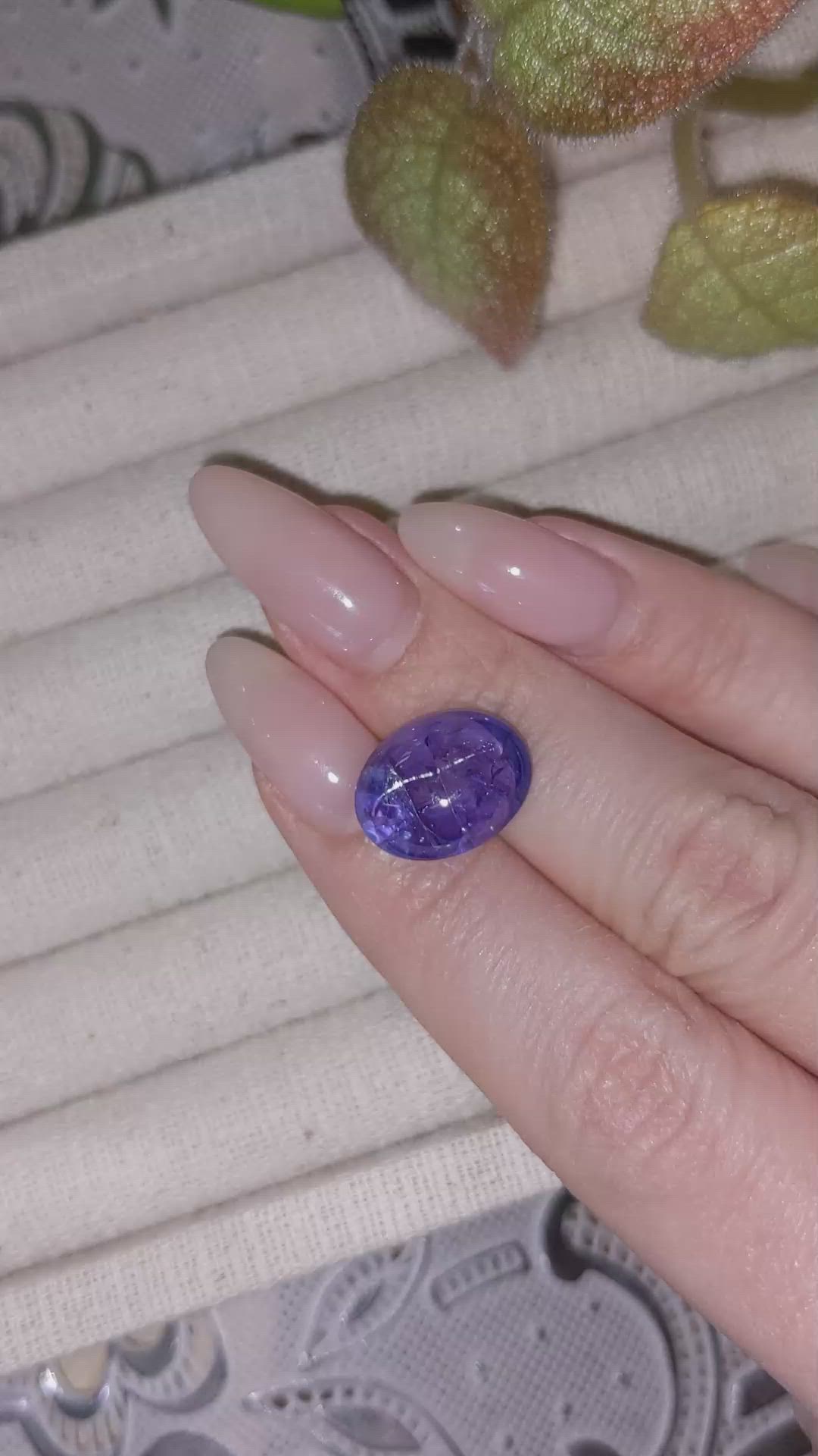 11.26 Ct. Cabochon Tanzanite from Tanzania Size Video