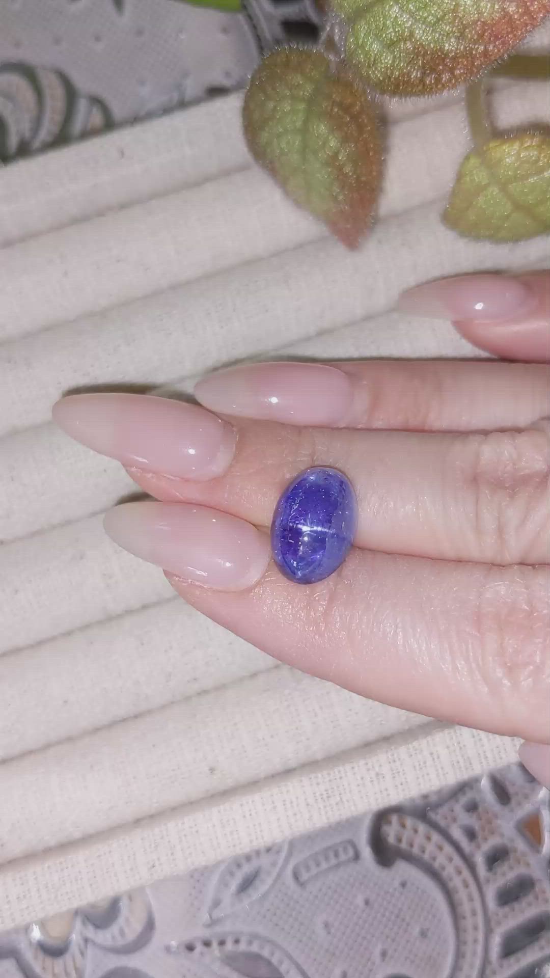 8.81 Ct. Cabochon Tanzanite from Tanzania Size Video