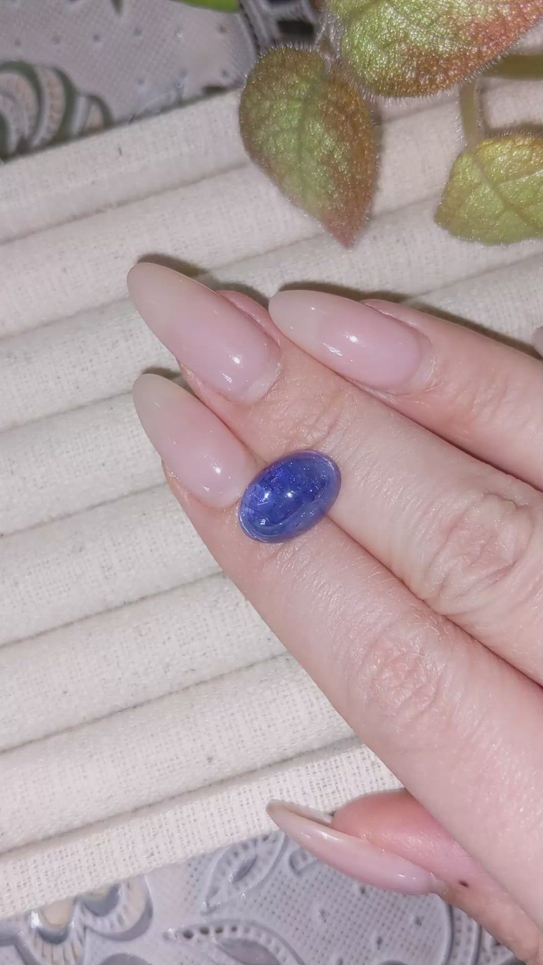 8.81 Ct. Cabochon Tanzanite from Tanzania Size Video