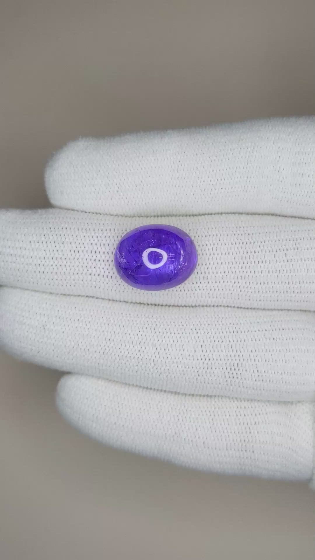 13.30 Ct. Cabochon Tanzanite from Tanzania Size Video