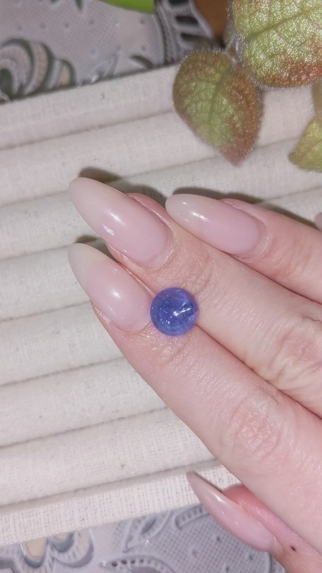 4.66 Ct. Cabochon Tanzanite from Tanzania Size Video