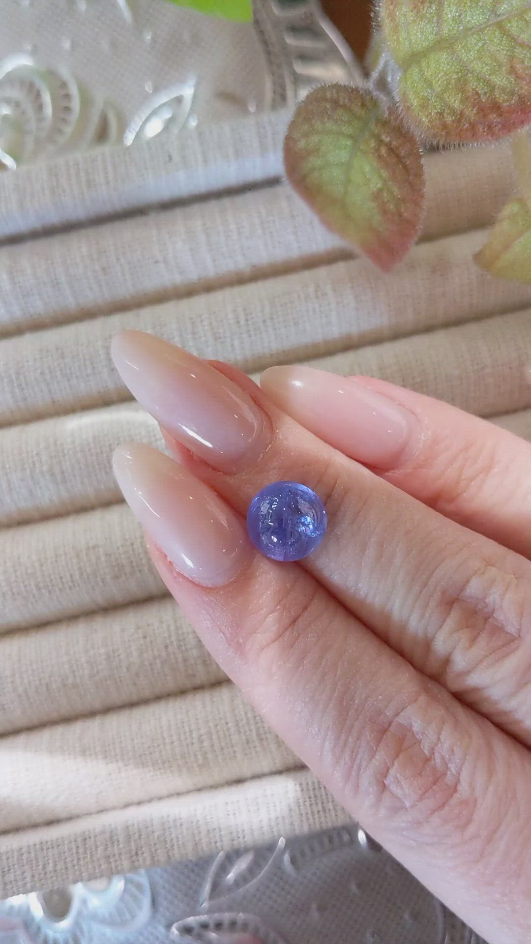 4.66 Ct. Cabochon Tanzanite from Tanzania Size Video