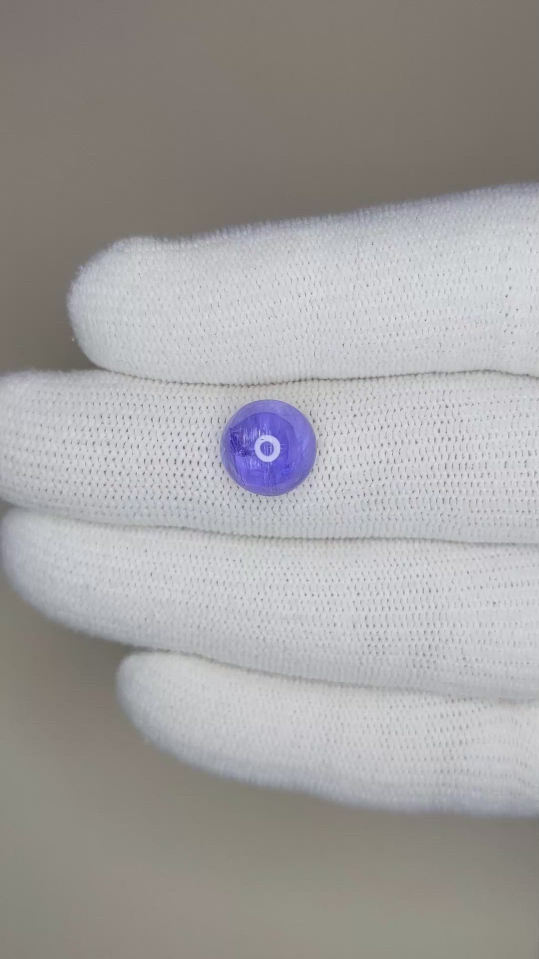 4.66 Ct. Cabochon Tanzanite from Tanzania Size Video