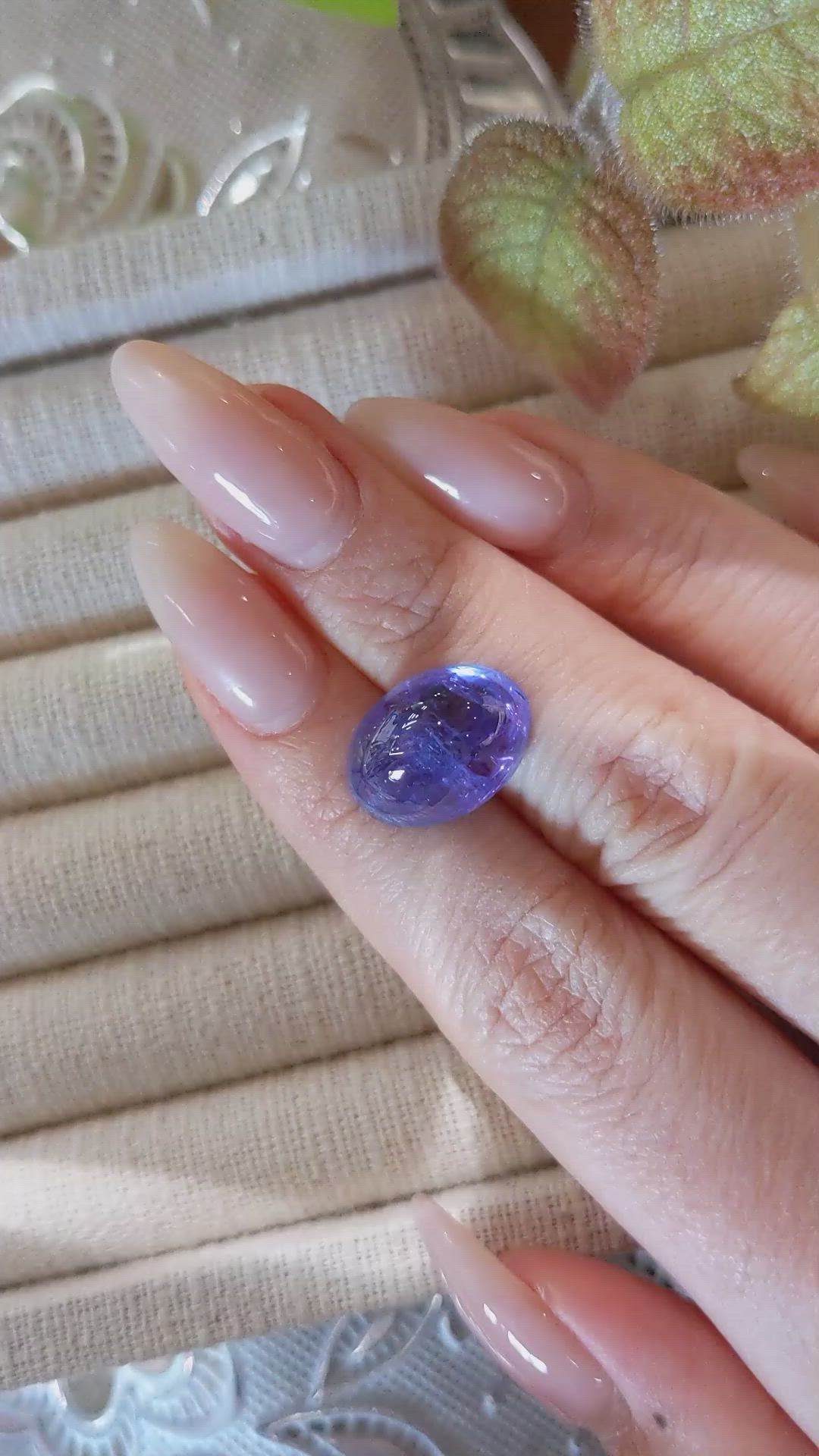 14.95 Ct. Cabochon Tanzanite from Tanzania Size Video
