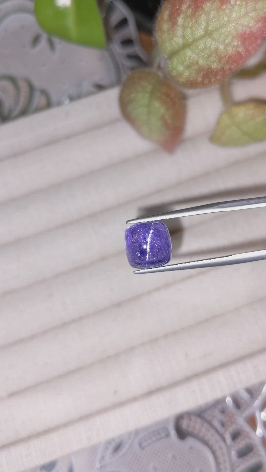 7.82 Ct. Cabochon Tanzanite from Tanzania Size Video