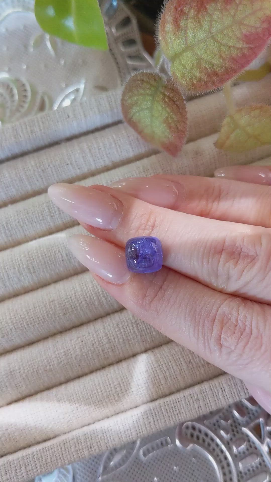 7.82 Ct. Cabochon Tanzanite from Tanzania Size Video