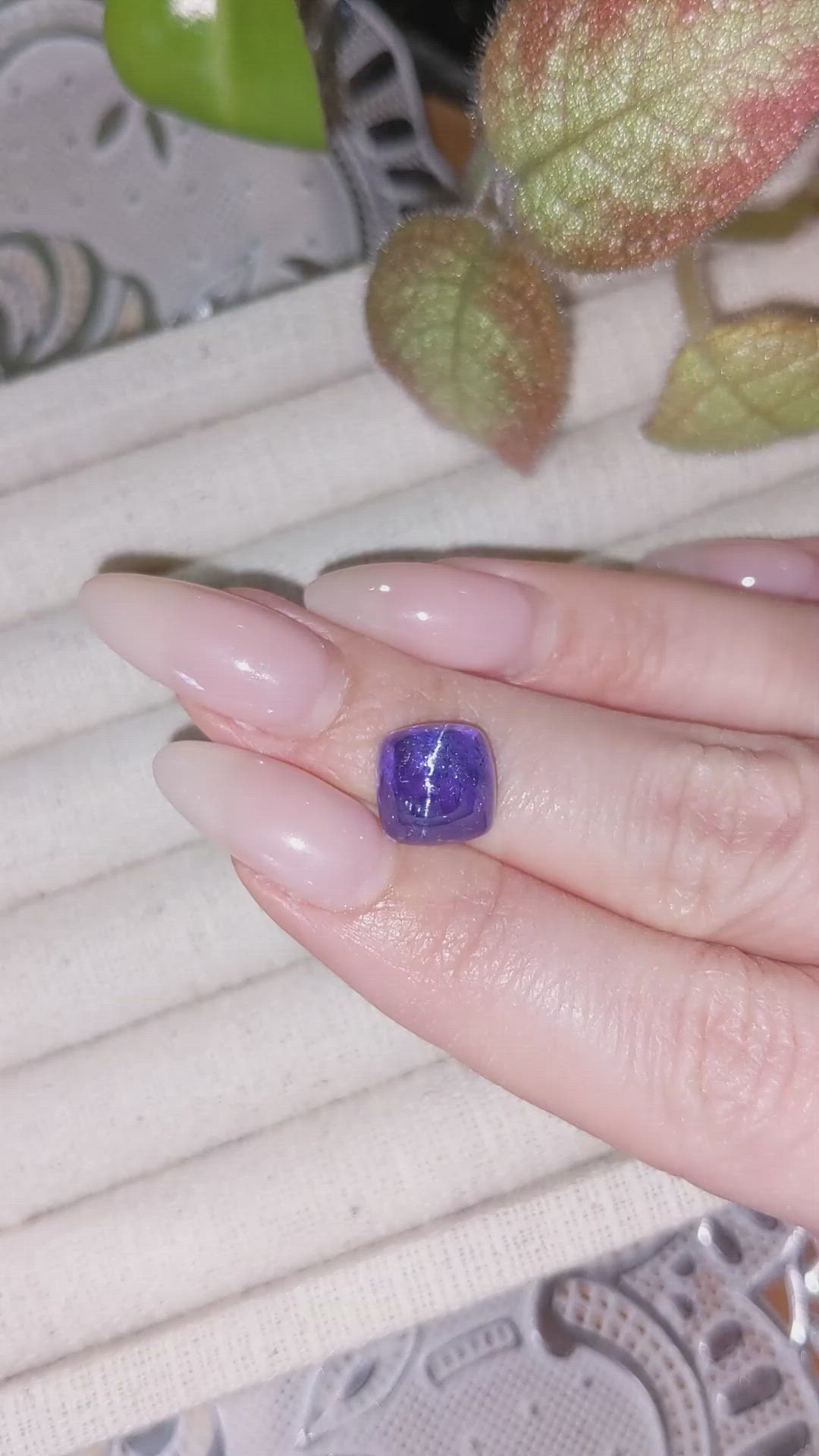 7.82 Ct. Cabochon Tanzanite from Tanzania Size Video