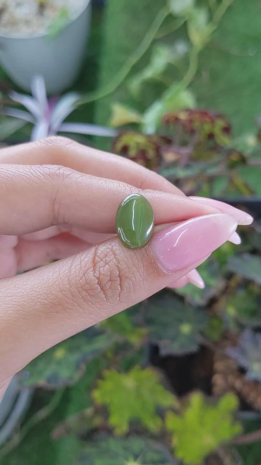 3.05 Ct. Cabochon White Opal from Burma (Myanmar) Size Video