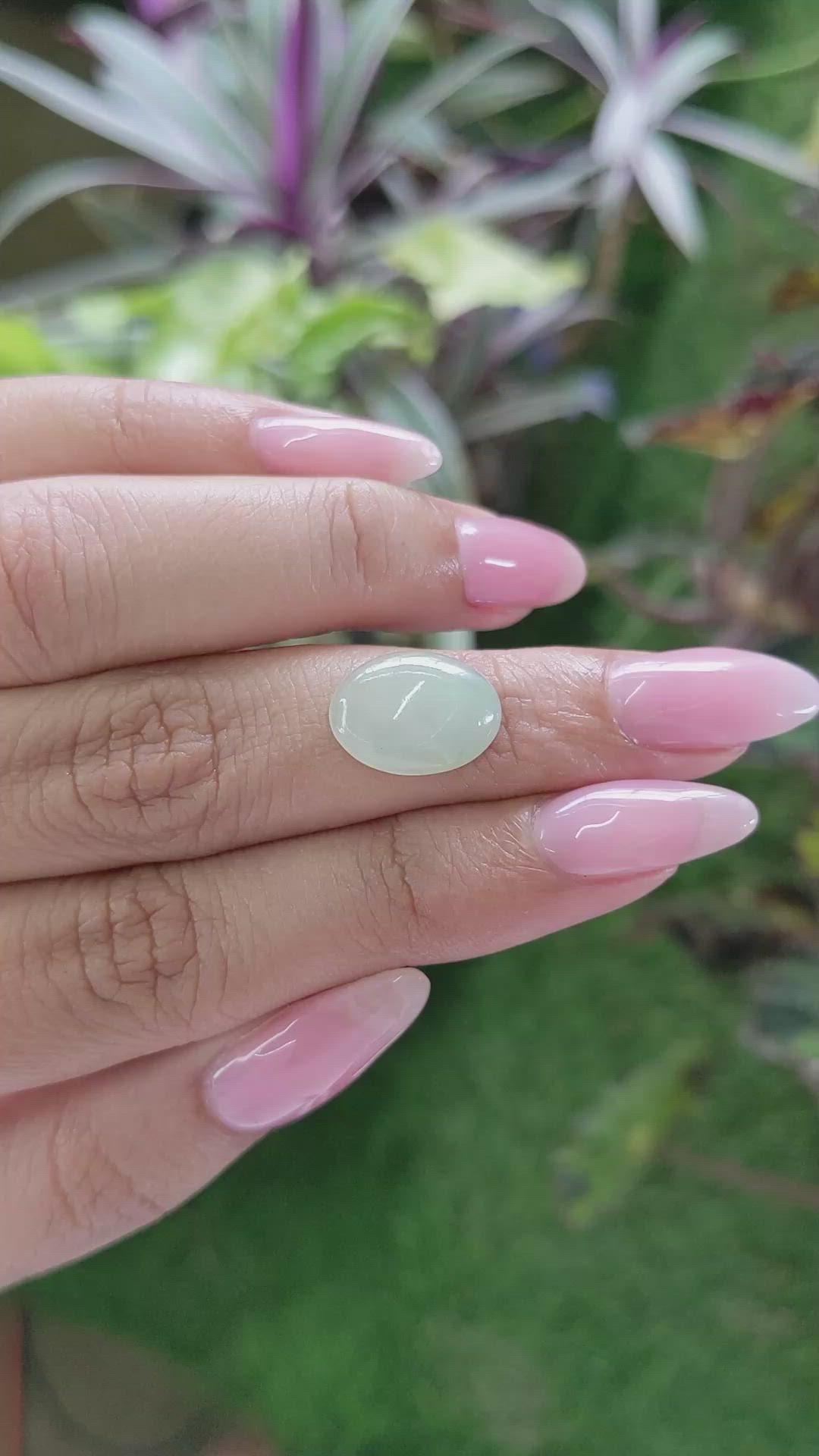 4.56 Ct. Cabochon White Opal from Burma (Myanmar) Size Video