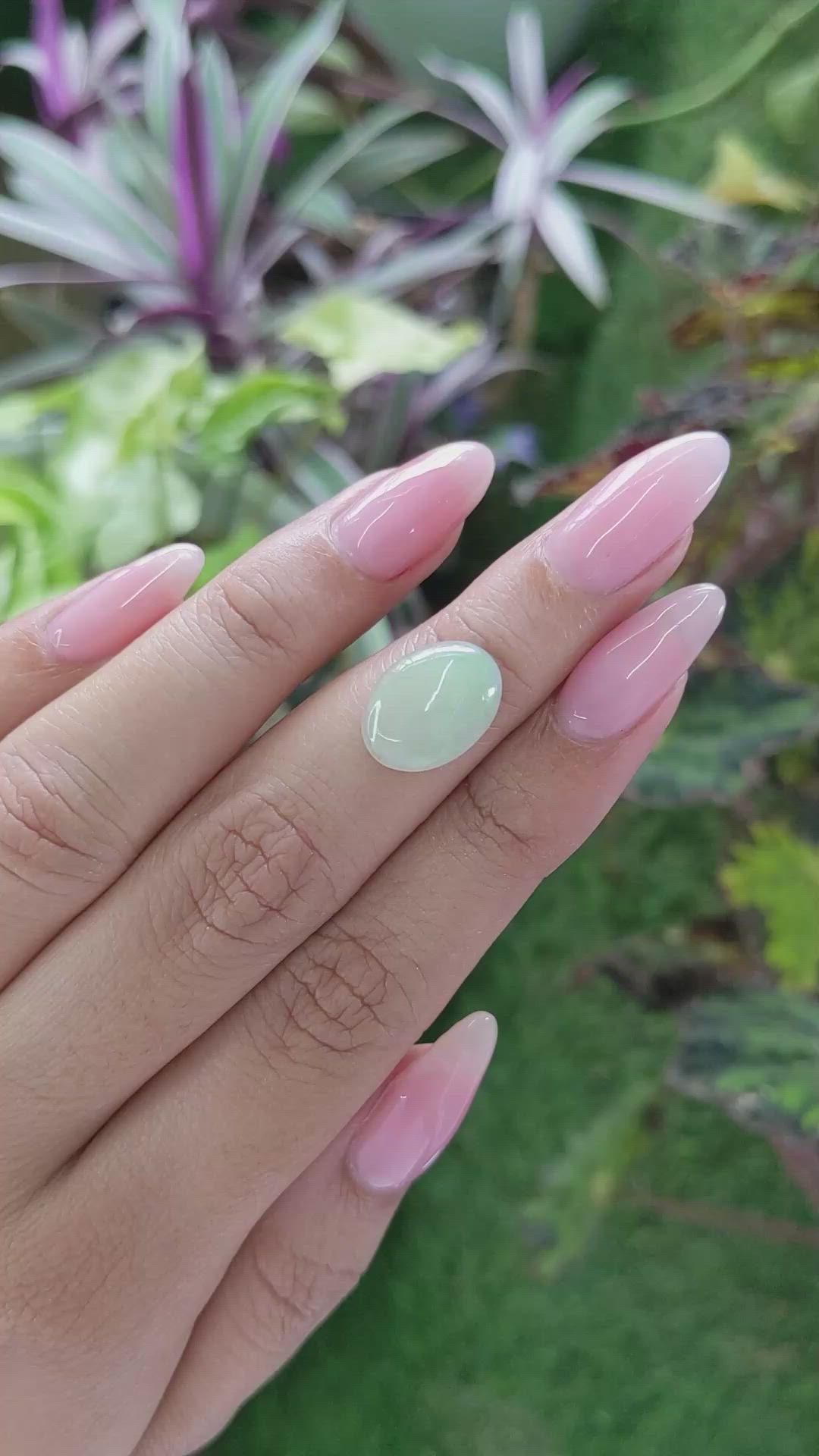 4.56 Ct. Cabochon White Opal from Burma (Myanmar) Size Video