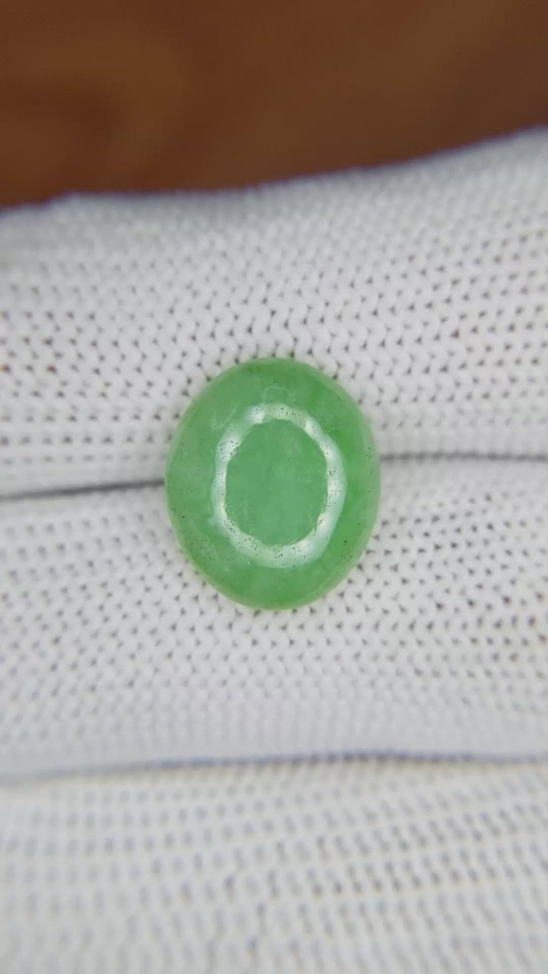 5.45 Ct. Cabochon White Opal from Burma (Myanmar) Size Video