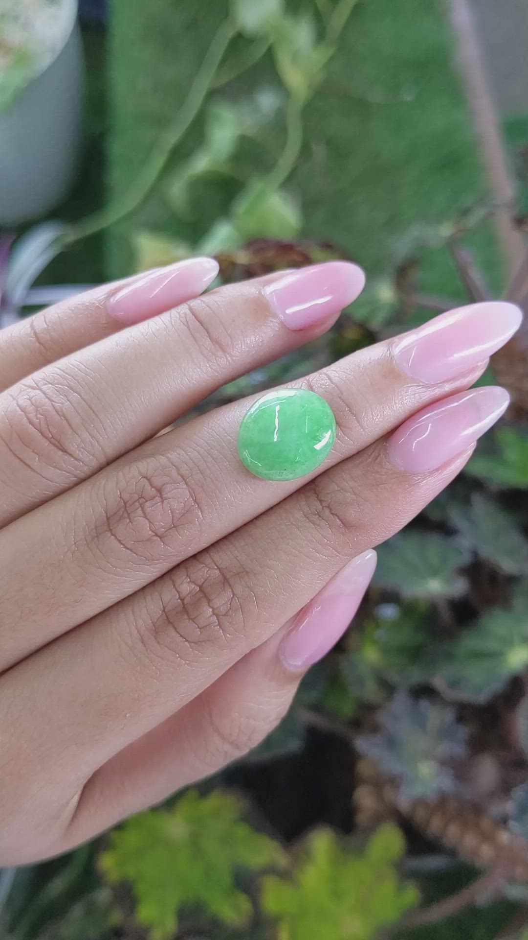 5.45 Ct. Cabochon White Opal from Burma (Myanmar) Size Video