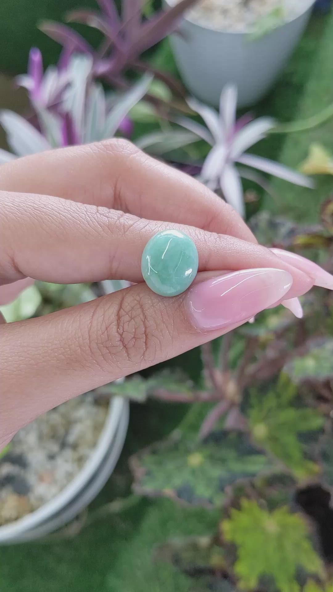 6.46 Ct. Cabochon White Opal from Burma (Myanmar) Size Video